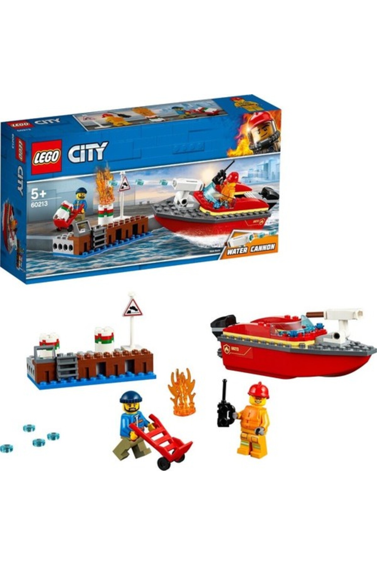 لگو و اسباب بازی های ساخت محور CITY DOCK FIRE 60213 اورجینال LEGO