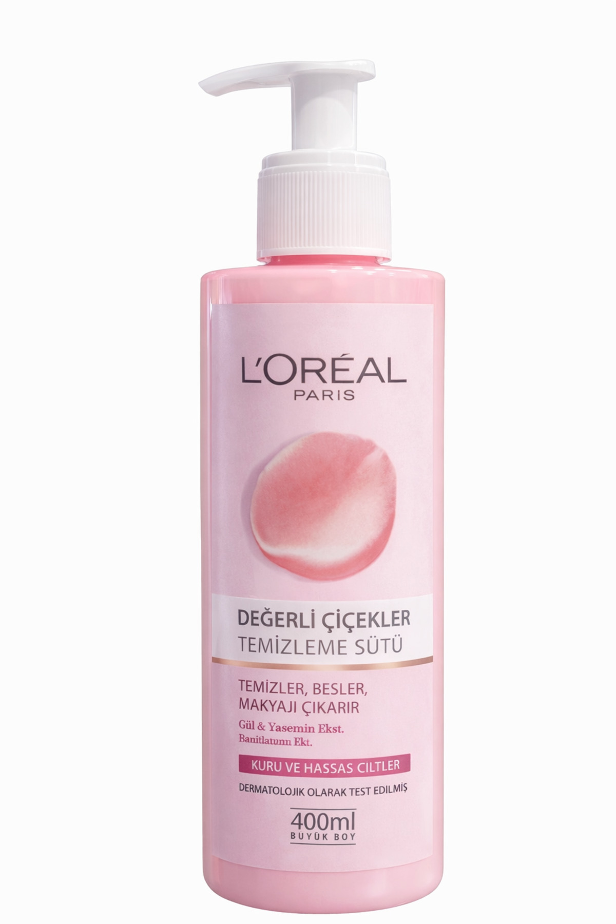 L'Oreal Paris محصول شستشوی صورت برای پوست خشک و حساس با شیر تمیزکننده 400 میلی لیتر