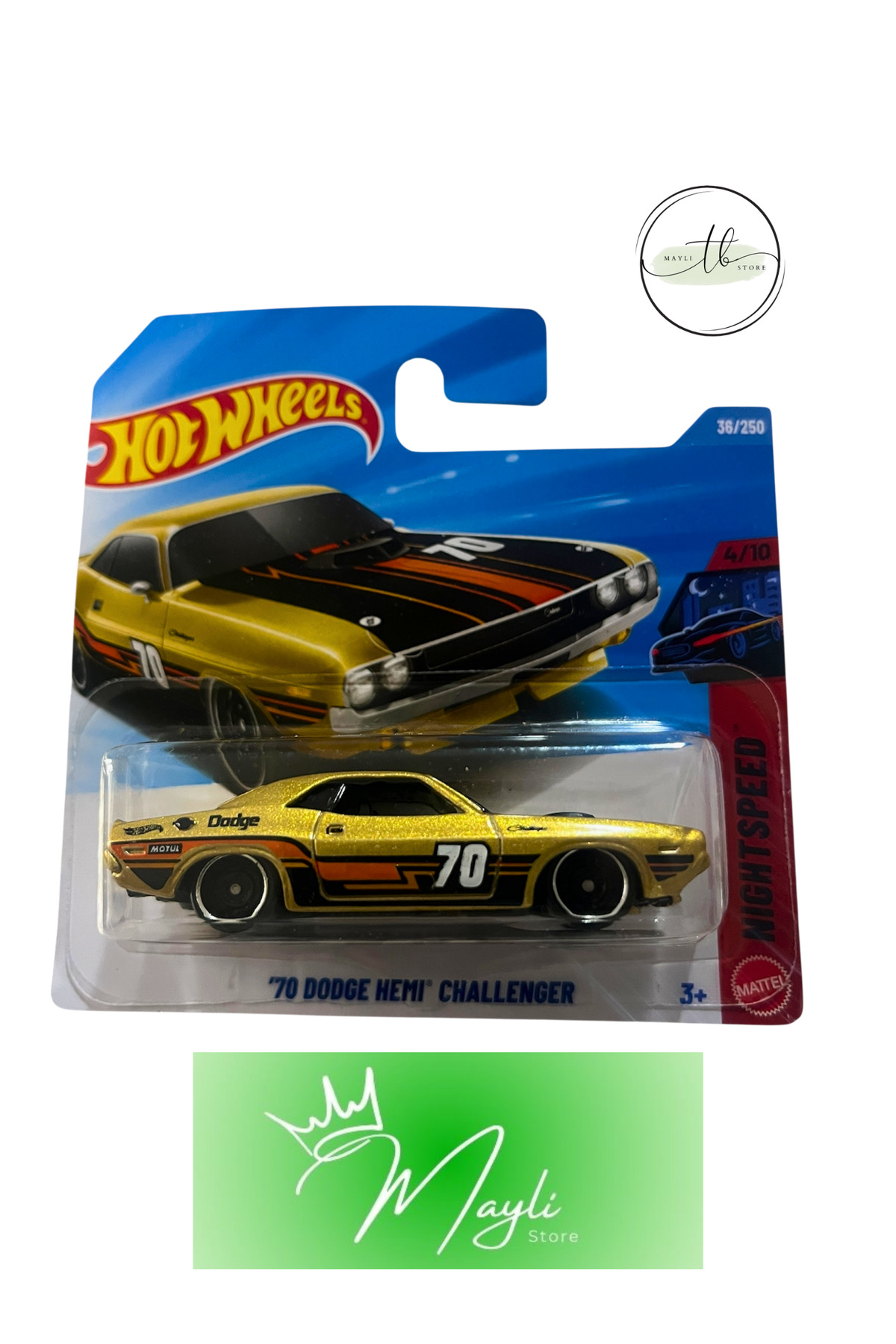 ماشین اسباب بازی NIGHTSPEED '70 DODGE NEMI CHALLENGER 1 64 SCALE 36 250 JJJ07 N521 2026 HOT WHEELS