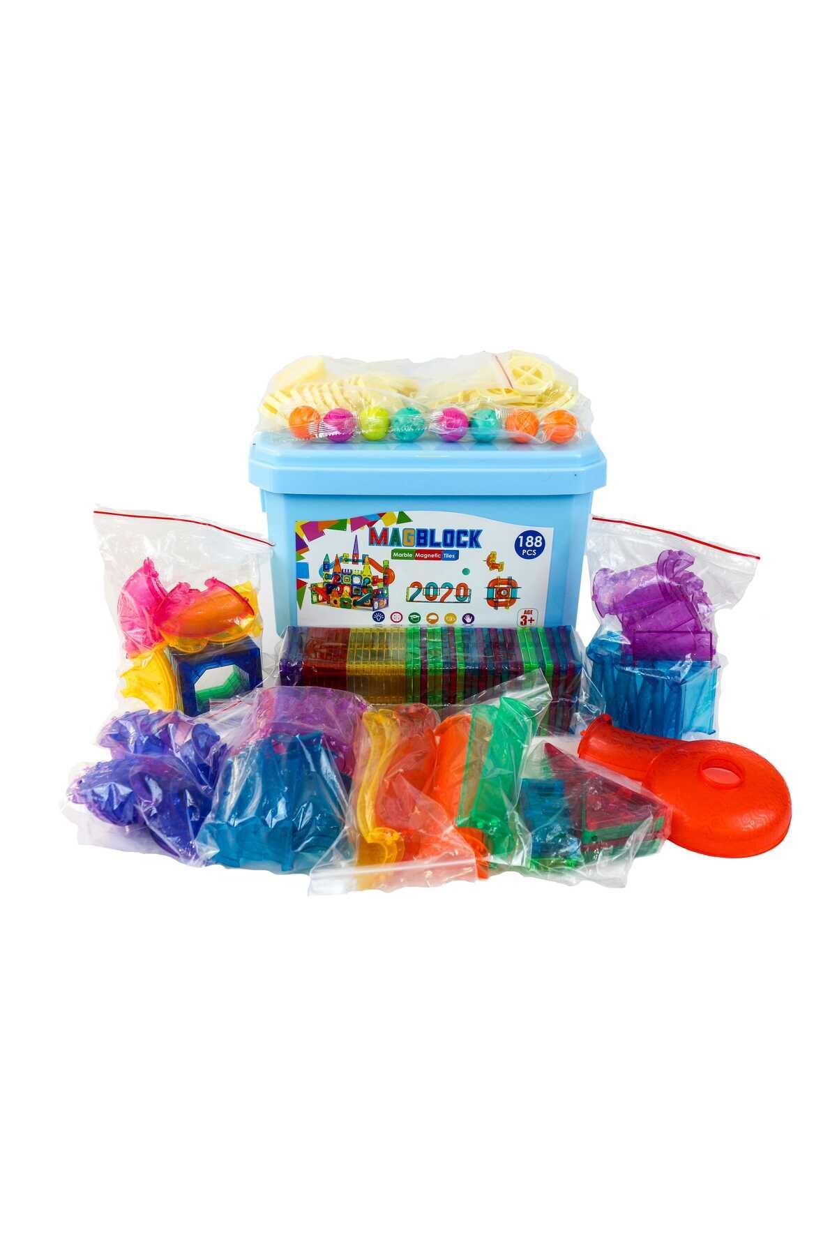 لگو و اسباب بازی های ساخت محور MAGBLOCK 188 PIECES MAGNETIC BLOCKS AND CYLINDERS آموزشی مجموعه توسعه هوش از ترکیه zenkid