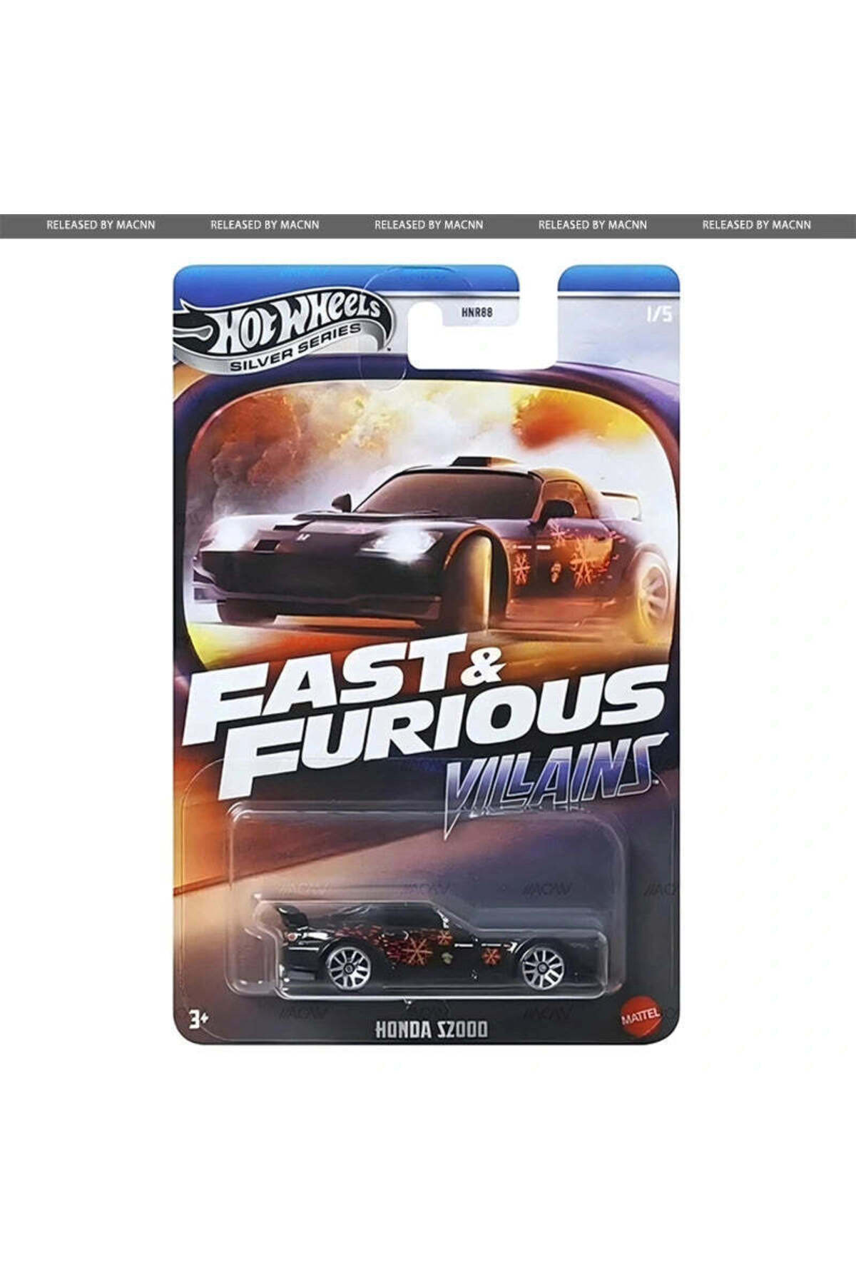 ماشین اسباب بازی FAST & FURIOUS: SERIES SILVER VILLAINS 2025 چرخ های داغ 5 SET HNR88 هات ویلز اورجینال HOT WHEELS