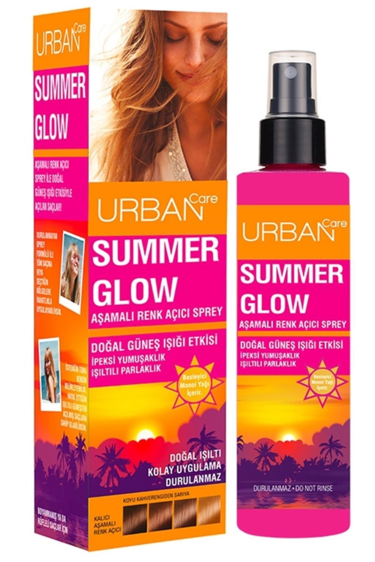 Urban Care روشنایی تابستانی مو با اسپری بازکن مو 150 میلی‌لیتر