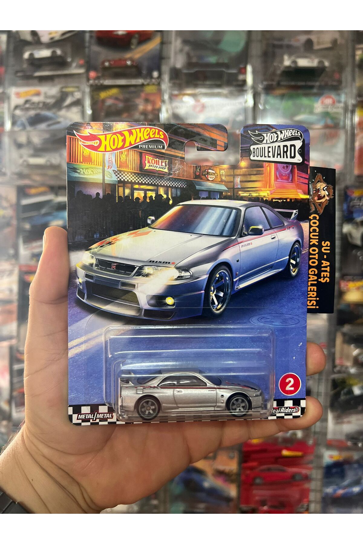ماشین اسباب بازی NISSAN SKYLINE GT R BCNR33 بلوار پریمیوم فوق العاده نادر هات ویلز اورجینال HOT WHEELS