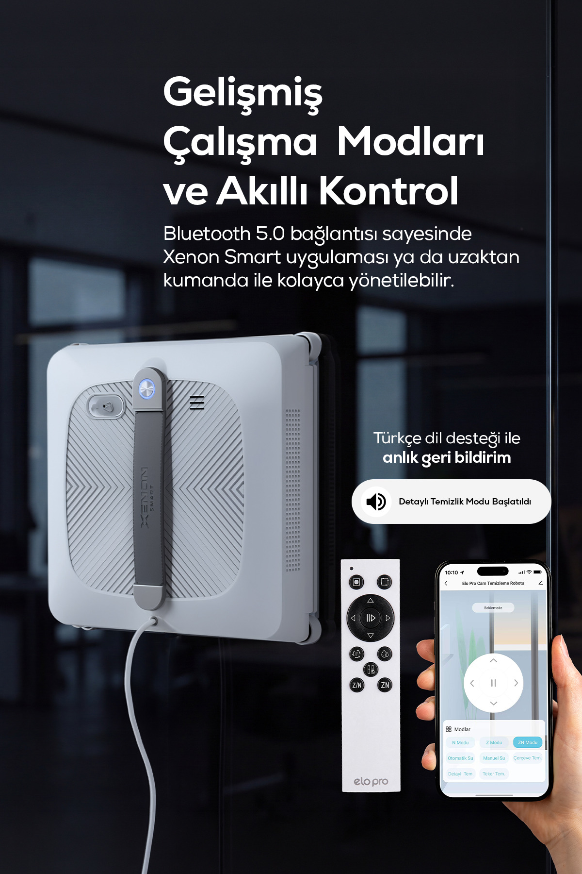 ربات شیشه‌پاک‌کن زنون اسمارت Xenon Smart Elo Pro، مدل X8682 250 L