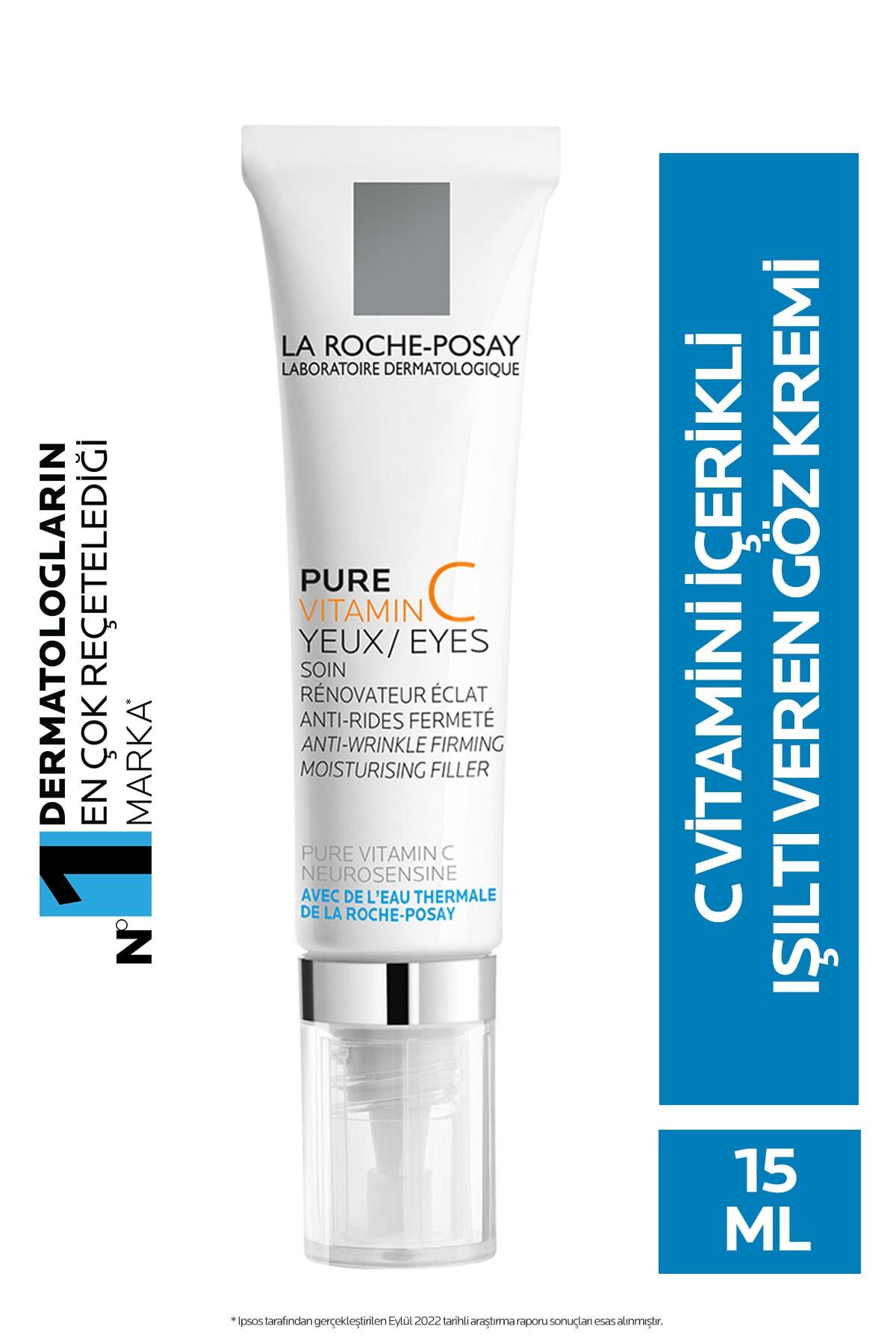 La Roche Posay کرم چشم حاوی ویتامین C خالص که به کاهش چین و چروک کمک می کند 15 میلی لیتر 341