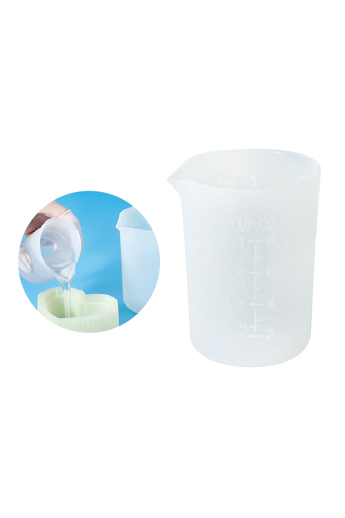 فیگور فنجان مخلوط کن ریخته گری اپوکسی سیلیکونی 250 میلی لیتر از ترکیه Getshop Alışveriş Pazarı