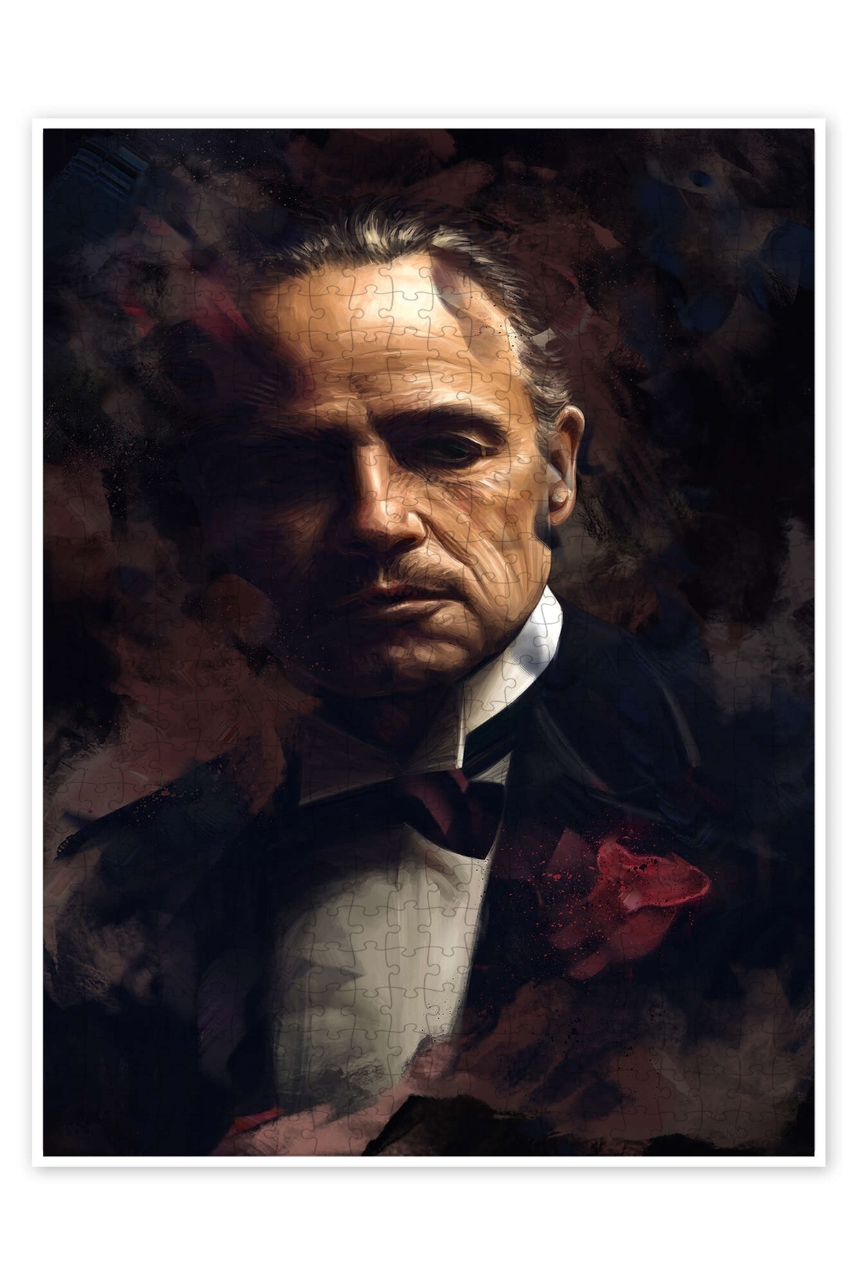 پازل THE GODFATHER VITO CORLEONE 500 PIECE PUZZLE اره منبت کاری مویی فیلم کلاسیک از ترکیه Jeronkarji