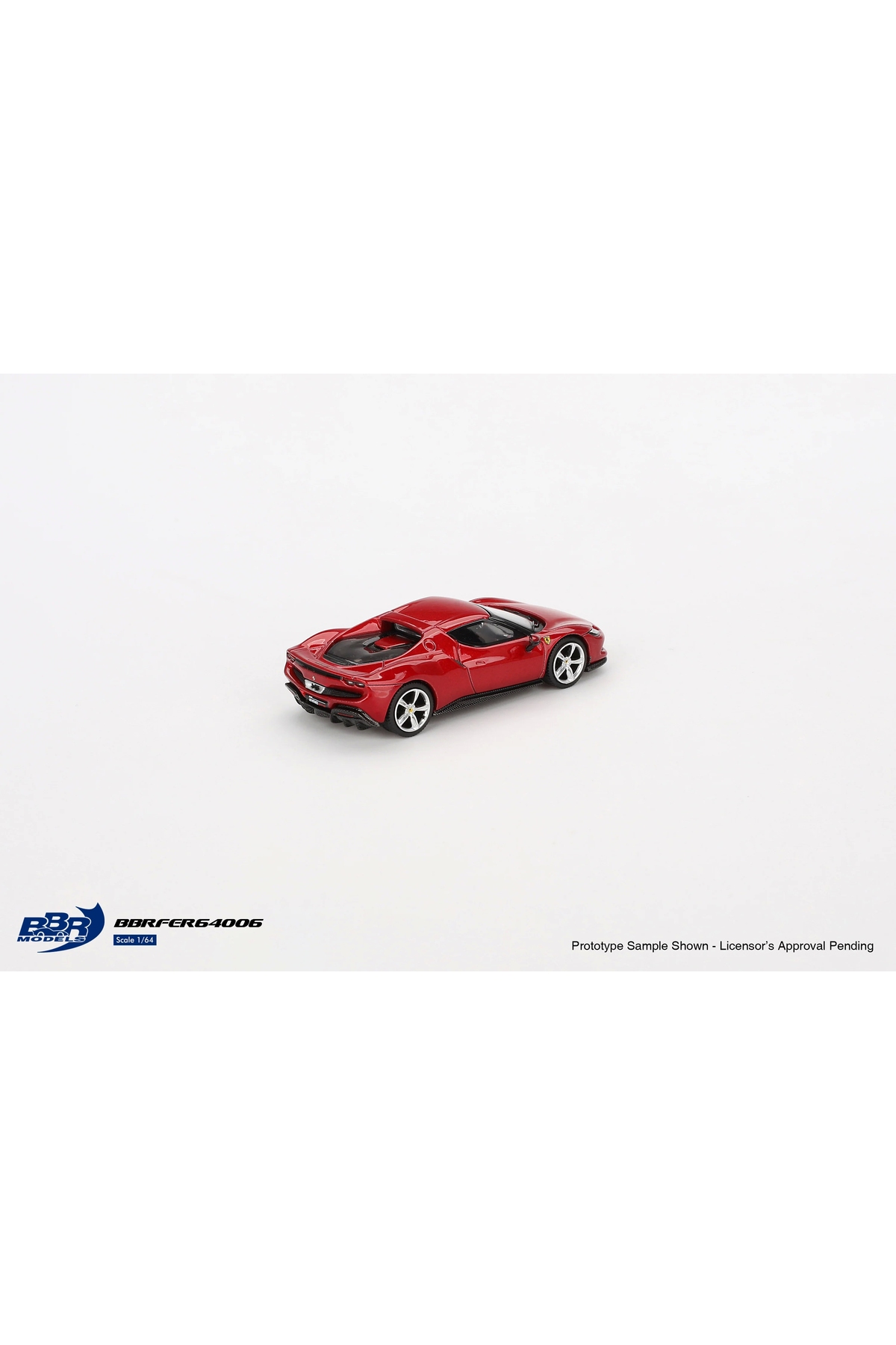 مدل خودرو 1 64 BBR فراری 296 GTB ROSSO IMOLA اورجینال mini gt