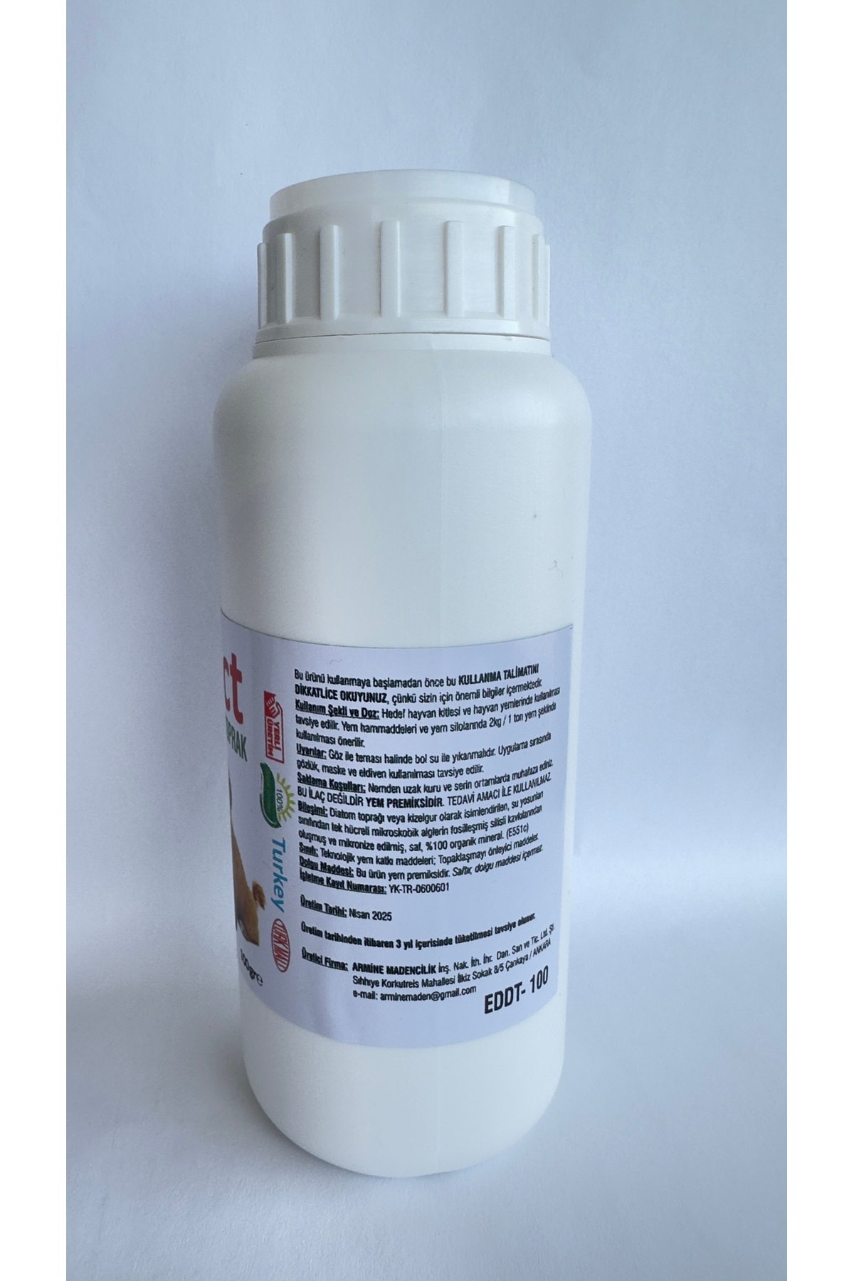 پودر خاک دیاتومه طبیعی دی‌آر Di-Ar مدل EDDT-100، ۱۰۰ گرم