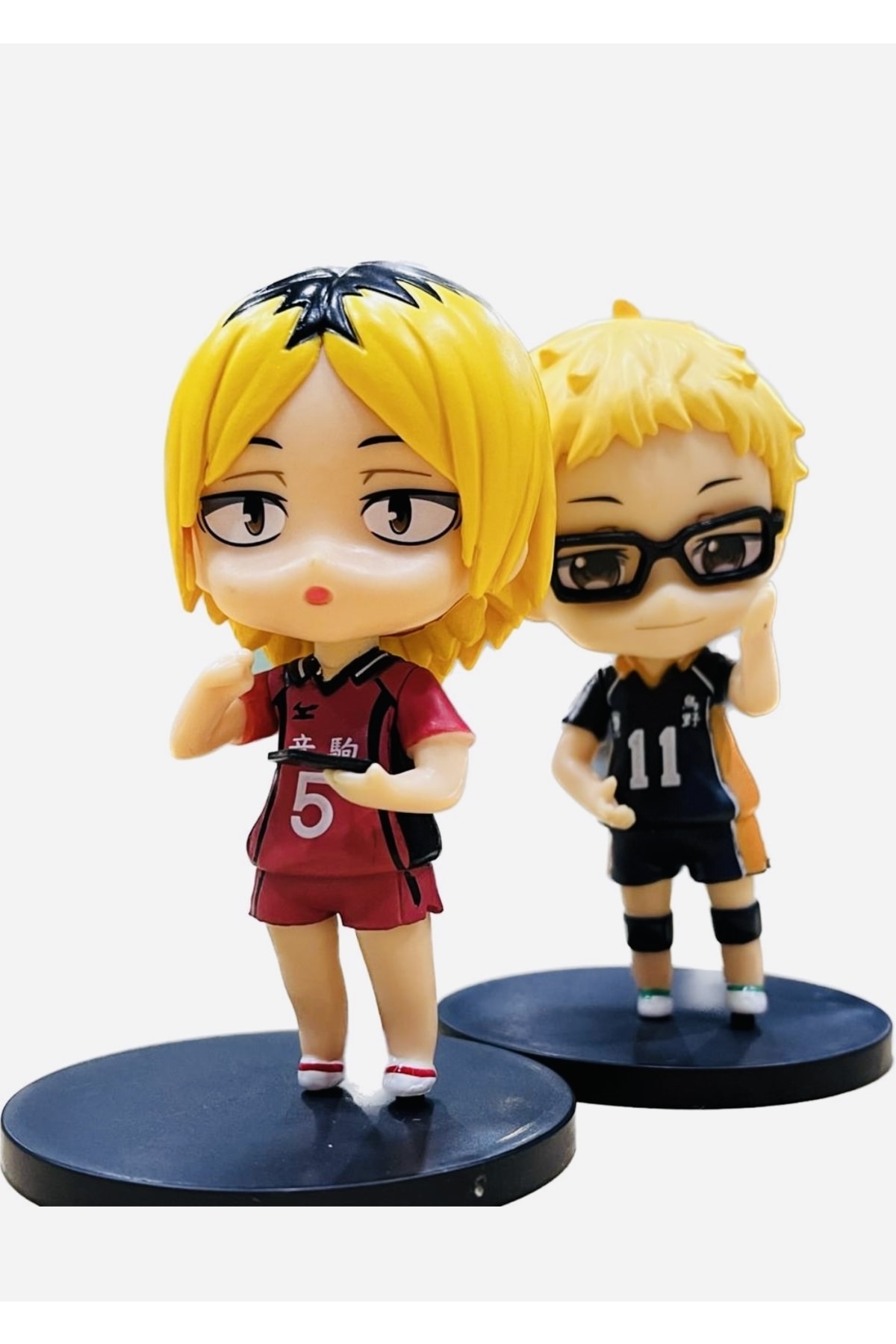 فیگور شکل انیمه HAIKYUU KEI TSUKISHIMA KOZUME KENMA اندازه ۱۰ سانتی متر دو مجموعه اورجینال karinabest