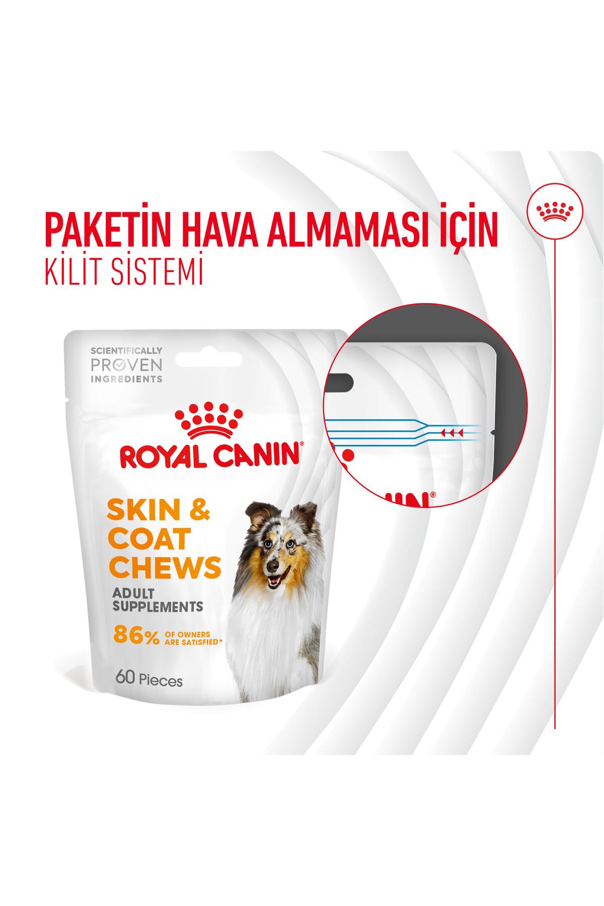 تشویقی مکمل سگ رویال کنین Royal Canin Skin&Coat، ۲۴۰ گرم