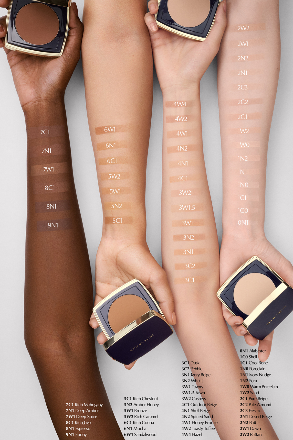 کرم پودر دو برابر سایش در محل مات پایه 2C3 نقاشی دیواری Estee Lauder