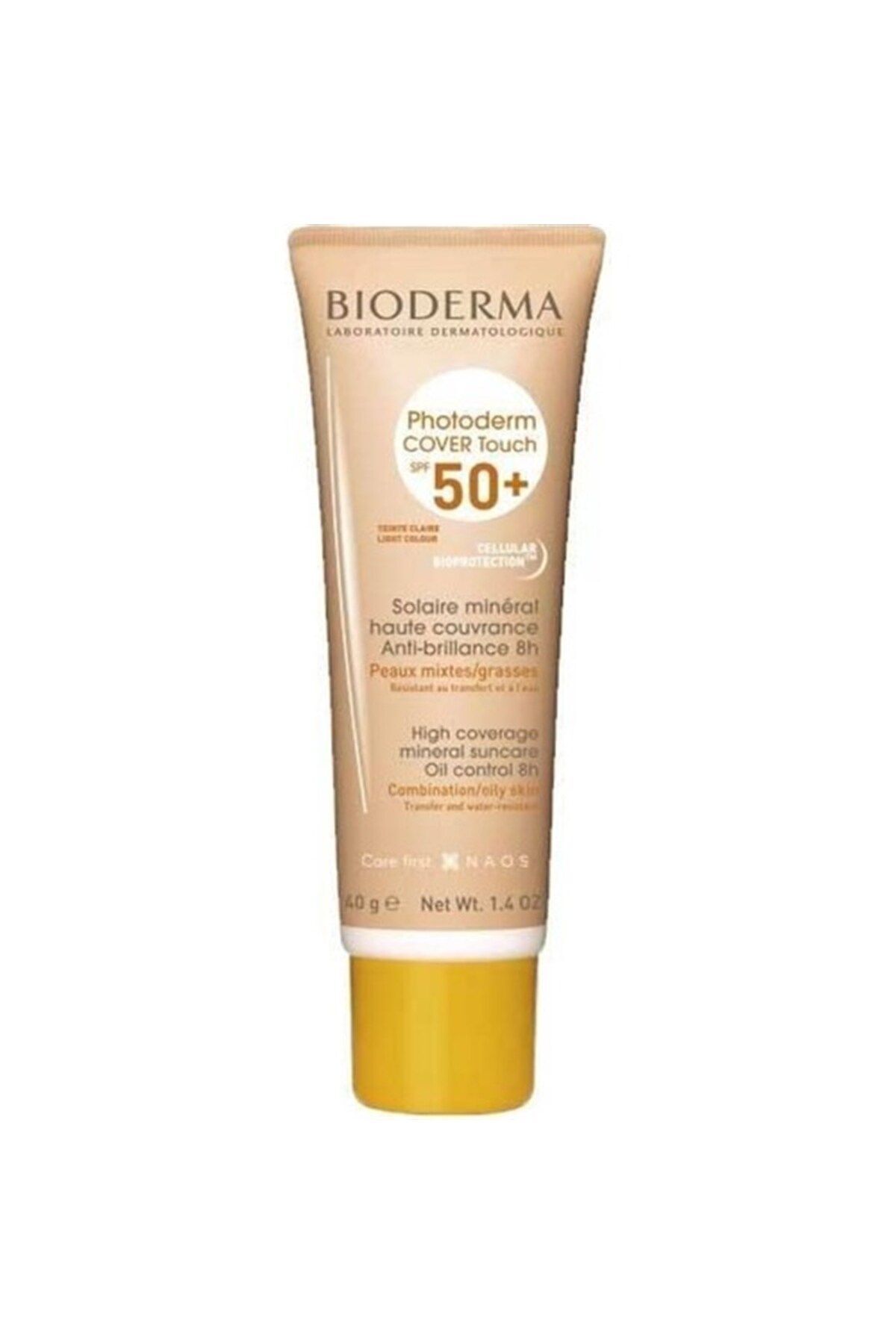 کرم ضد آفتاب مدل  Photoderm Cover Touch با SPF+50 رنگ بژ روشن با حجم 40 میل بایودرما Bioderma