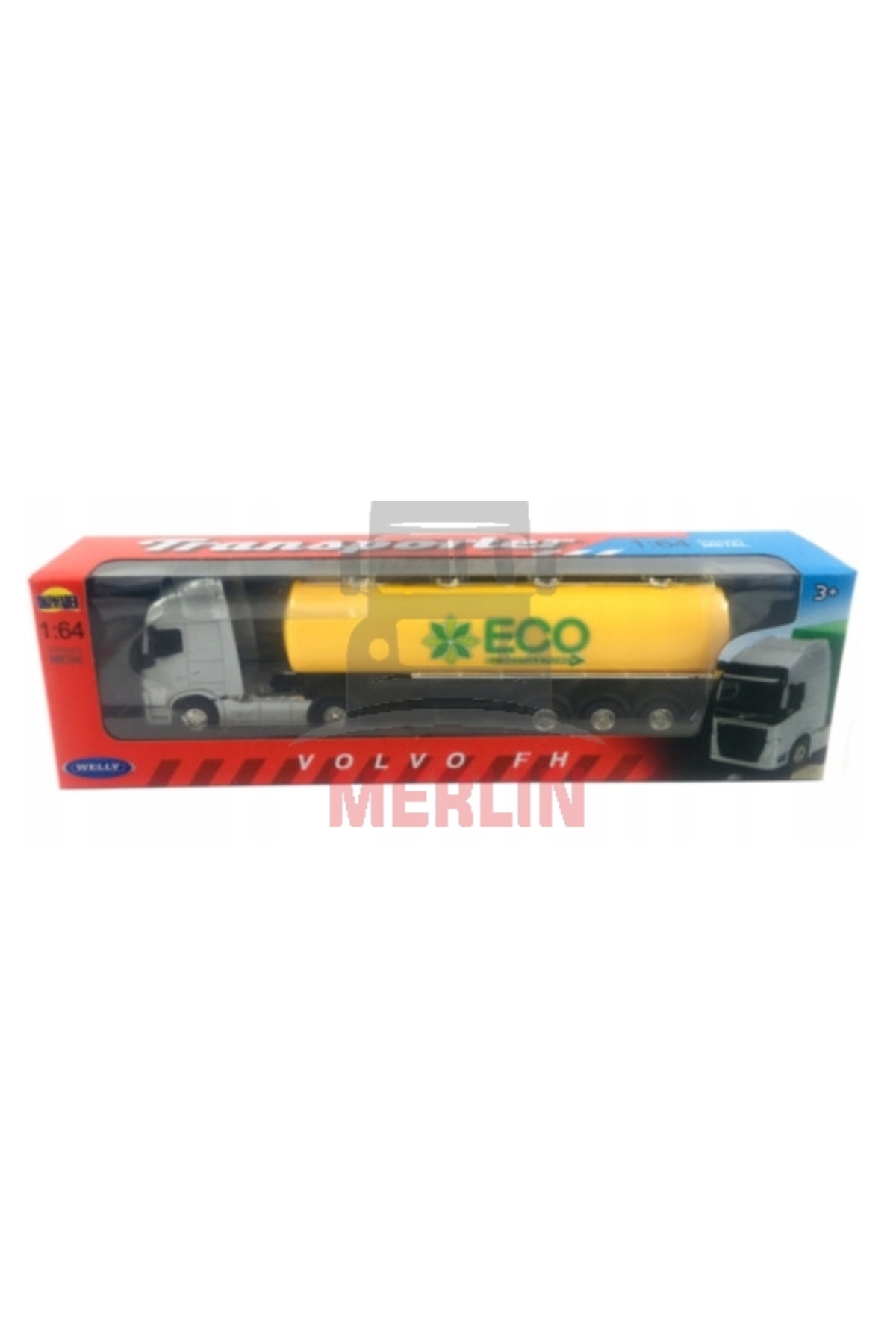 مدل خودرو 1 64 VOLVO FH4 4X2 AND TANKER TRAILER WELLY TRUCK TOW اورجینال WELLY