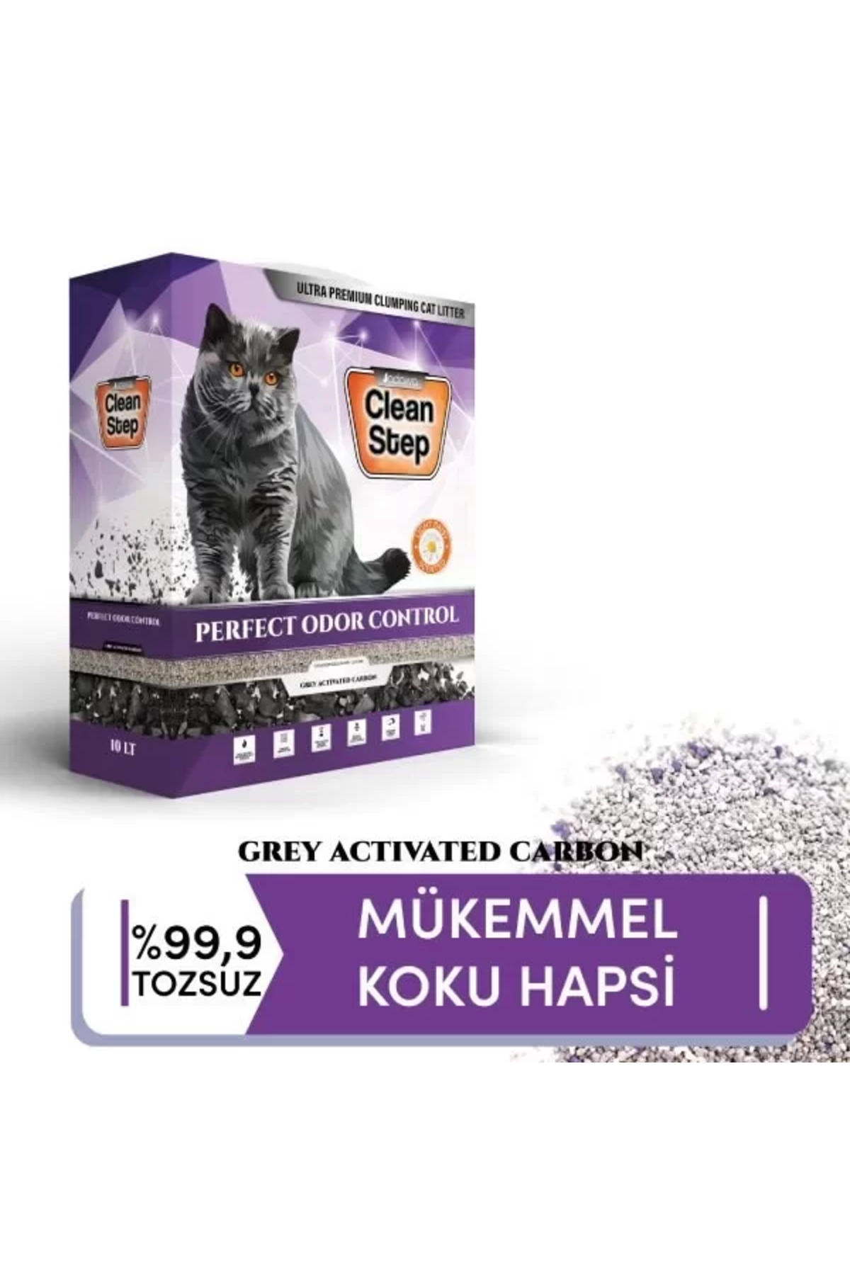 خاک گربه بنتونیتی کلوخه‌شونده ۱۰ لیتری Clean Step Perfect Odor ترند TREND