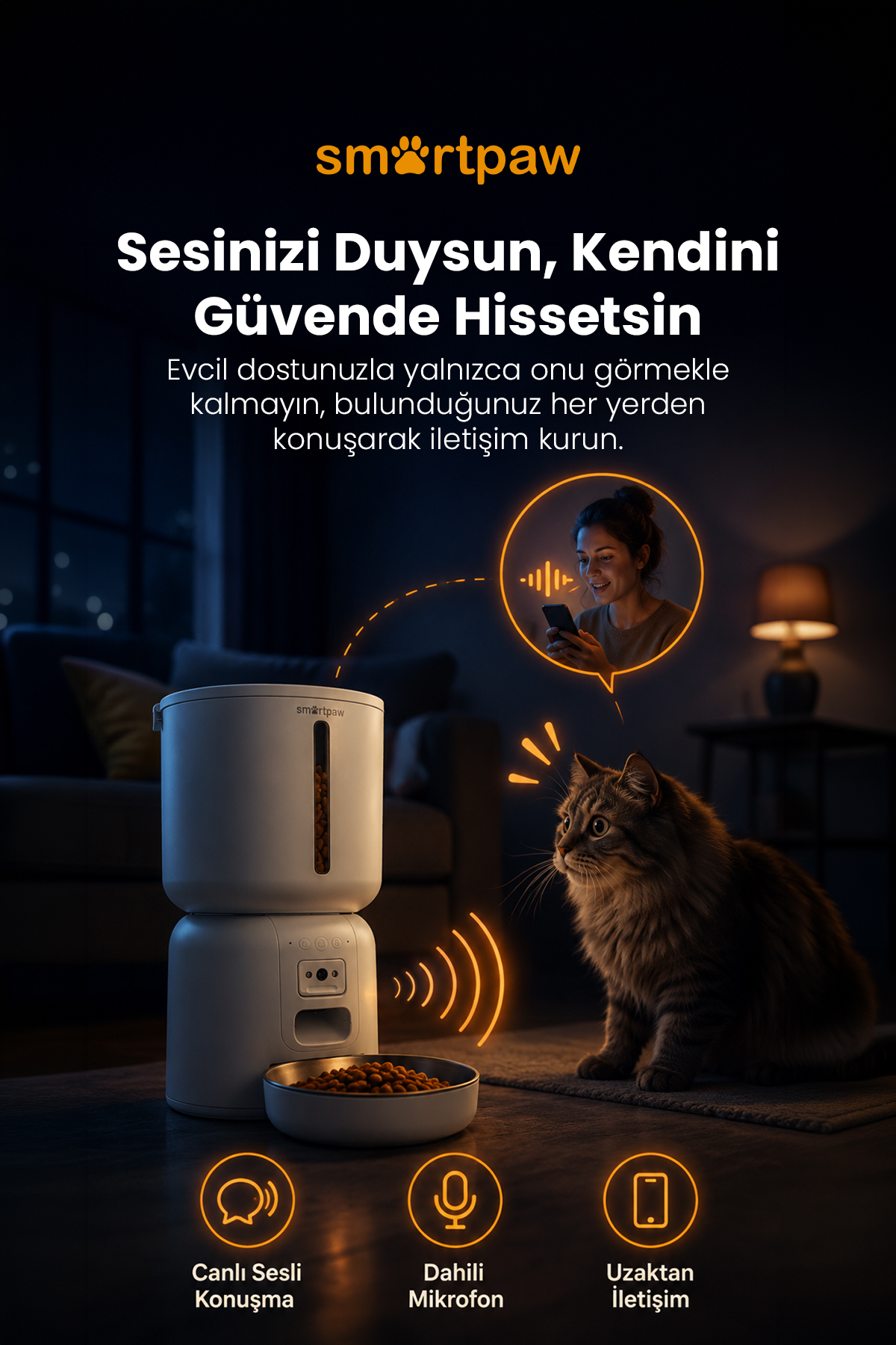 ظرف غذای خودکار هوشمند ۴ لیتری اسمارت‌پاو SMARTPAW Fresh Feeder Pro مدل F28C