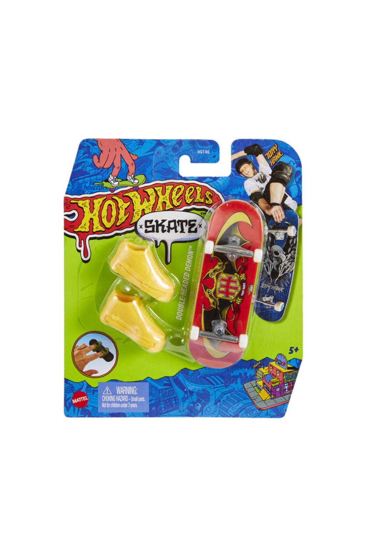 ماشین اسباب بازی SKATE FINGER SKATEBOARD AND SHOES DOUBLE HEADED DEMON HNG27 از ترکیه HOT WHEELS