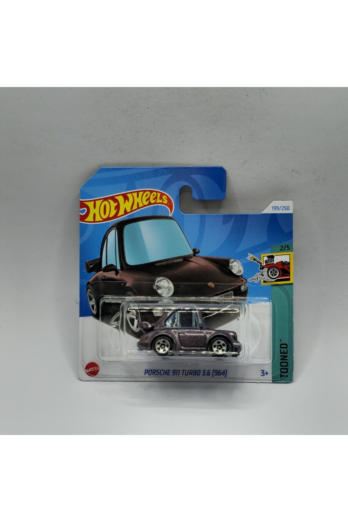 ماشین اسباب بازی پورشه 911 توربو 3.6 964 بنفش سرگرمی COI هات ویلز اورجینال HOT WHEELS