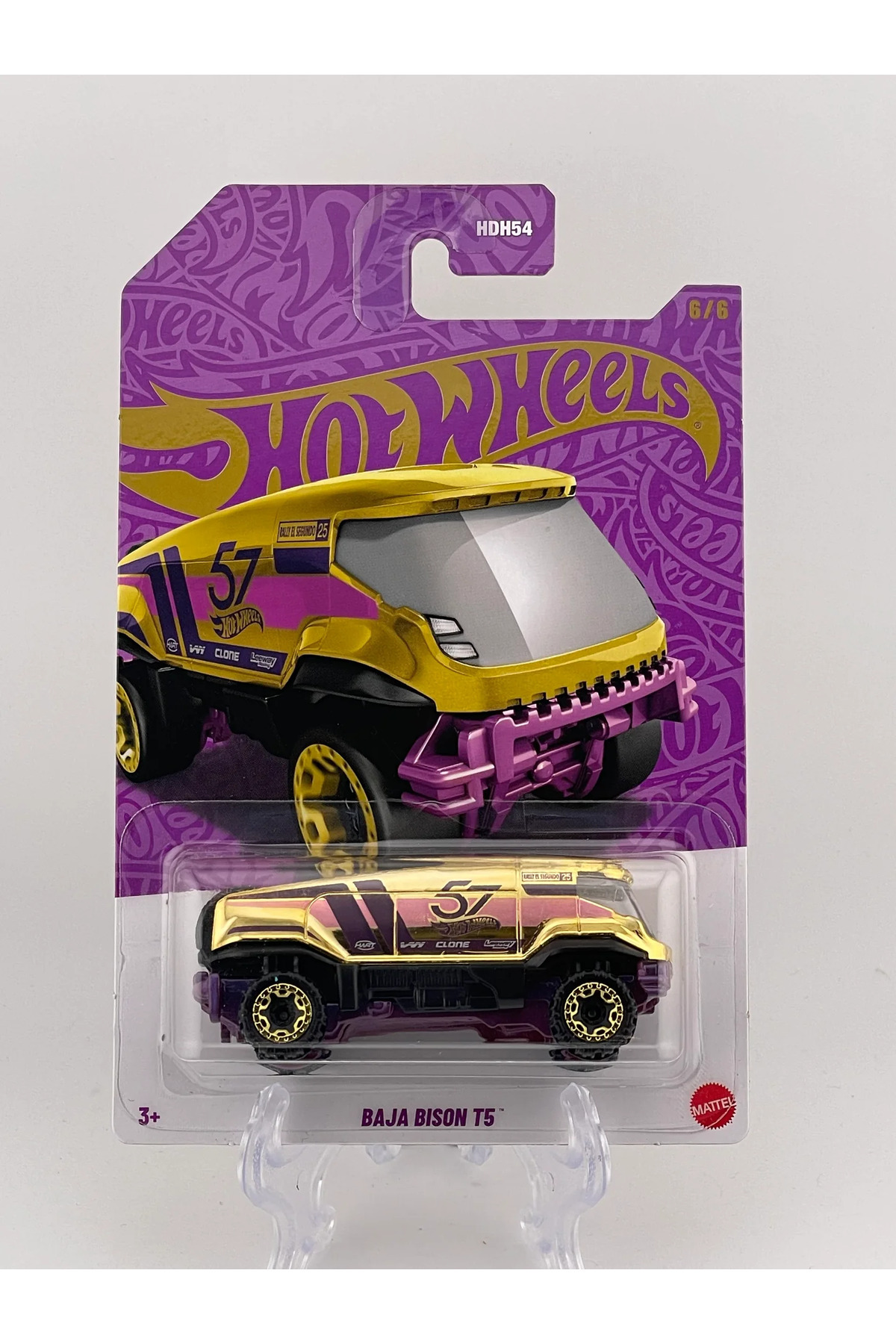 ماشین اسباب بازی PEARL & CHROME 57. سال BAJA BISMON T5 CHASE هات ویلز اورجینال HOT WHEELS