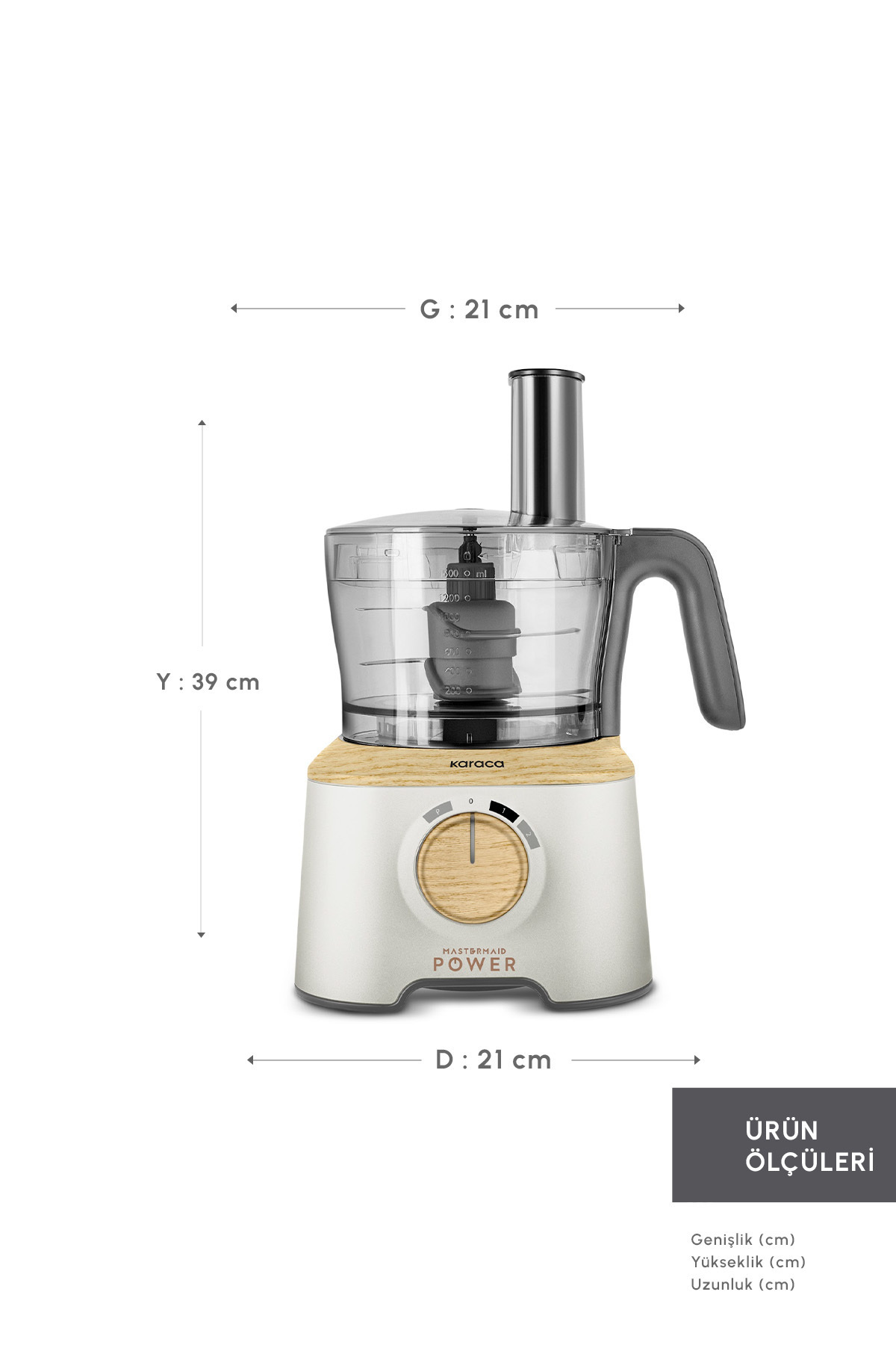 ست مخلوط کن MASTERMAID POWER 10 IN 1 FOOD PROCESSOR WOOD CRAFT 2000 W اورجینال Karaca