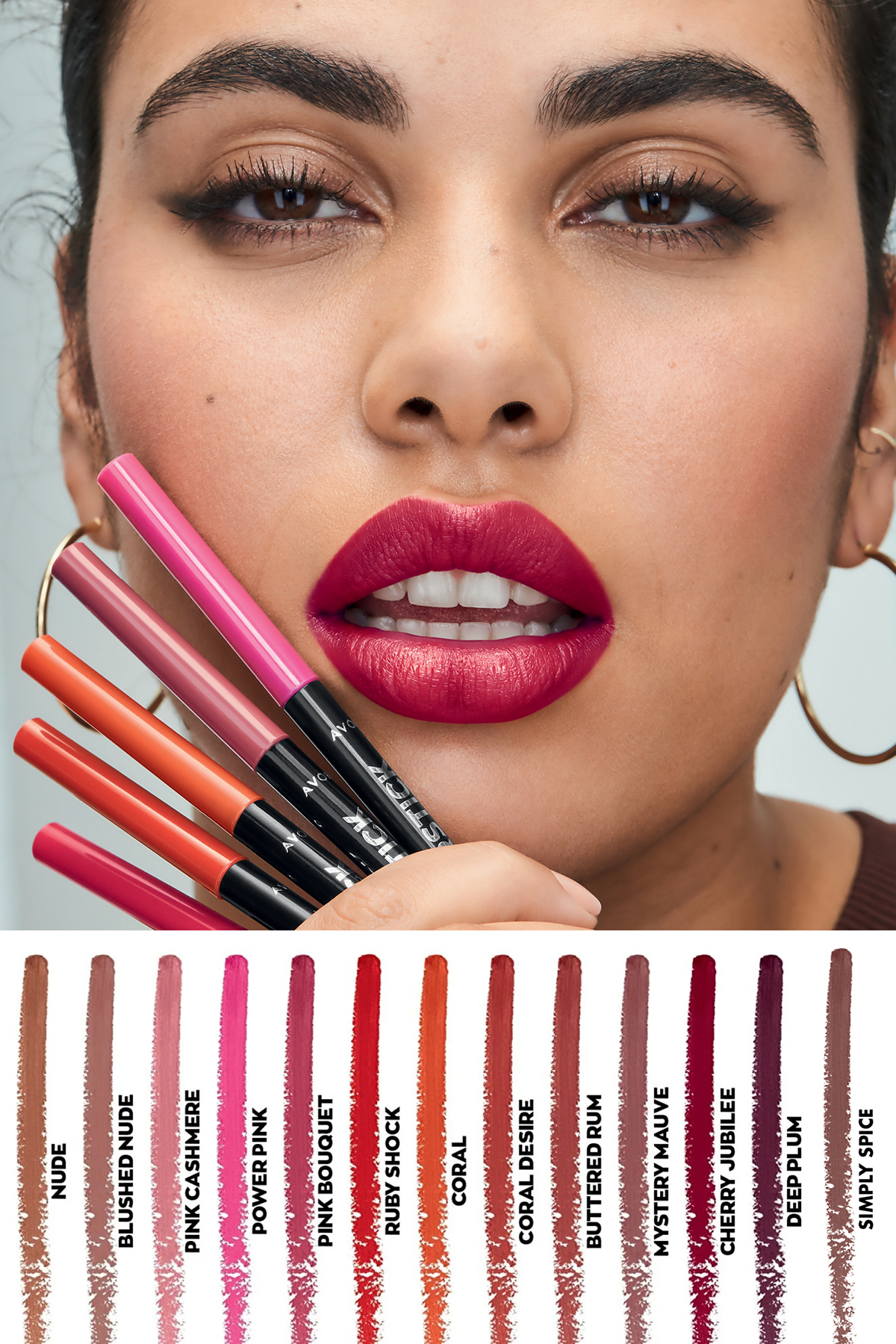 خط لب رنگی و باکیفیت Simply Spice برای آرایش لب آون Avon