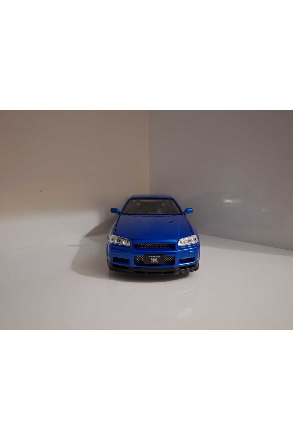 ماشین اسباب بازی نیسان اسکای لاین GT R R34 آبی مدل دیکست از ترکیه HOT WHEELS