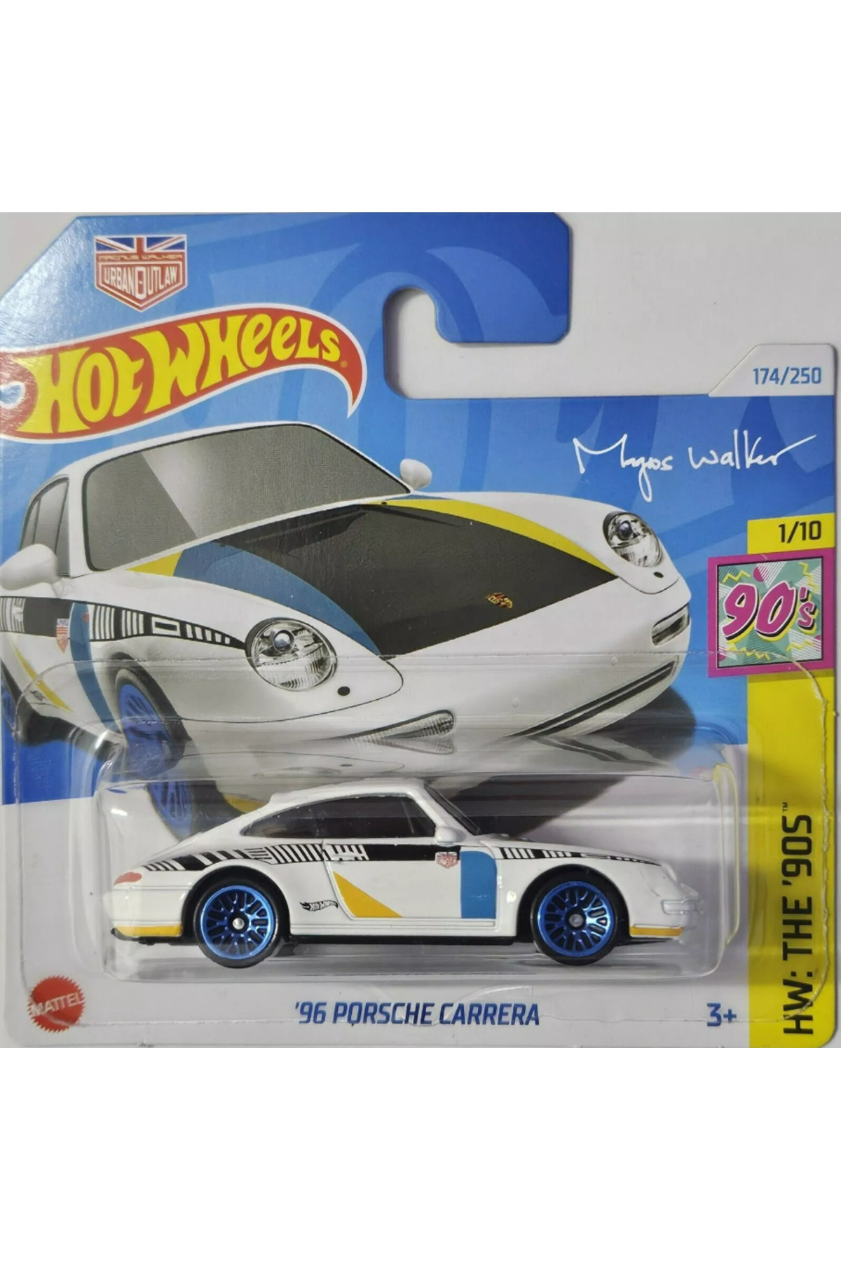 ماشین اسباب بازی 2024 SINGLE CARS '96 PORSCHE CARRERA WHITE از ترکیه HOT WHEELS