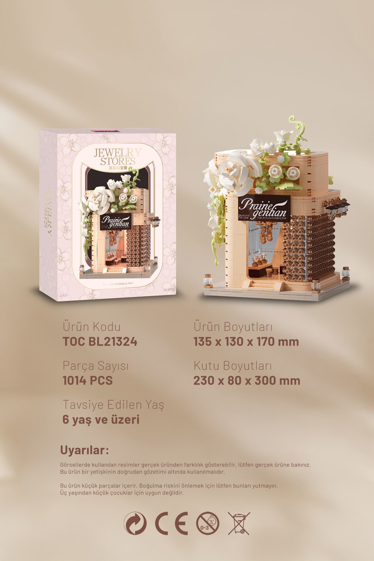 لگو و اسباب بازی های ساخت محور FLOWER STREET SERIES – JEWELER BL21324 مجموعه ساختمانی مینی بلوک از ترکیه balody