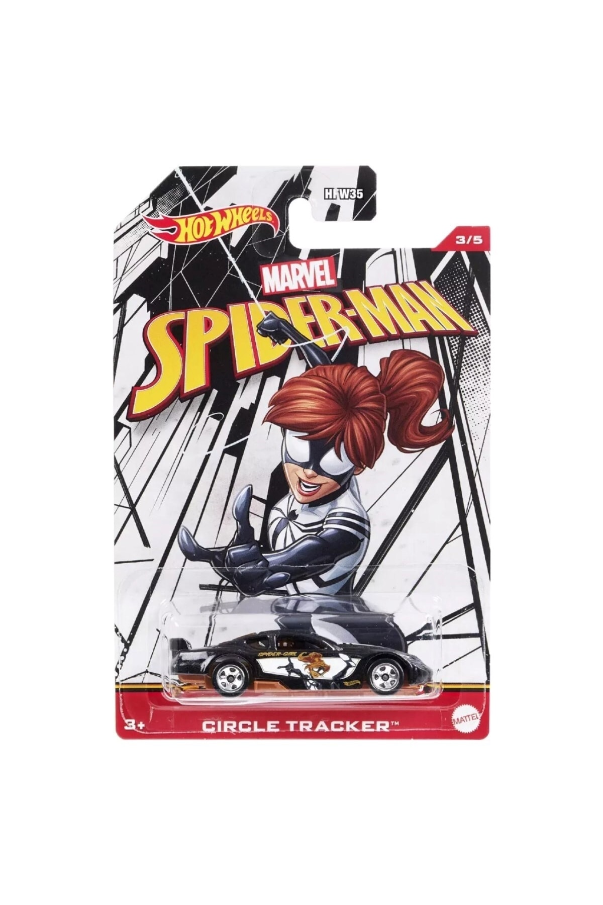 ماشین اسباب بازی TRACKER CIRCLE MARVEL SPIDER MAN هات ویلز اورجینال HOT WHEELS