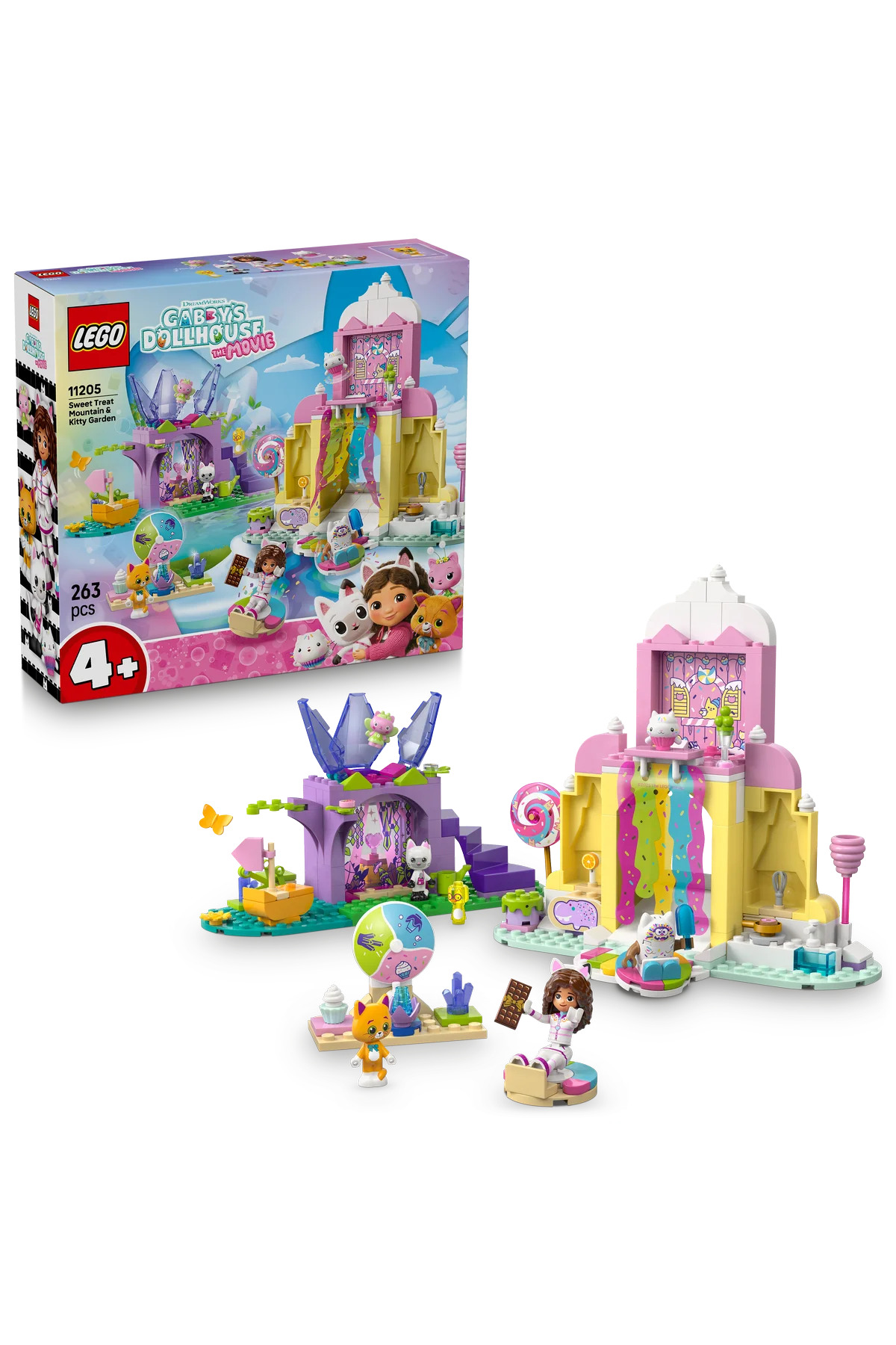 لگو و اسباب بازی های ساخت محور ® GABBY'S DOLLHOUSE SWEET CANDY MOUNTAIN AND CAT GARDEN 11205 مجموعه ساختمانی 4+ 263P اورجینال LEGO