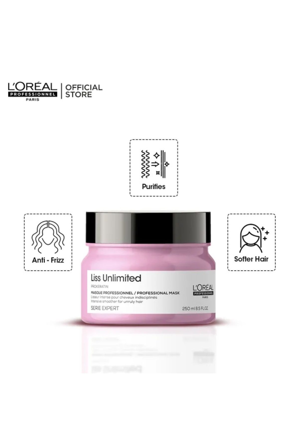 شامپو مردانه و زنانه LOREAL SERIE EXPERT LISS نامحدود تعمیر نگهداری لوکس G L'oreal Professionnel