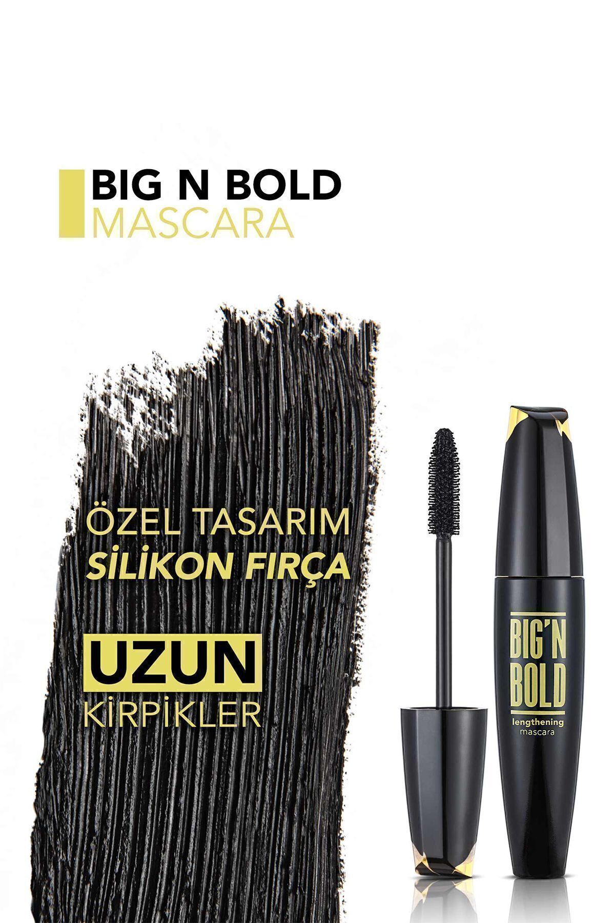 ریمل حجم‌دهنده و بلندکننده فلورمار Flormar Big N Bold کد 003، رنگ مشکی