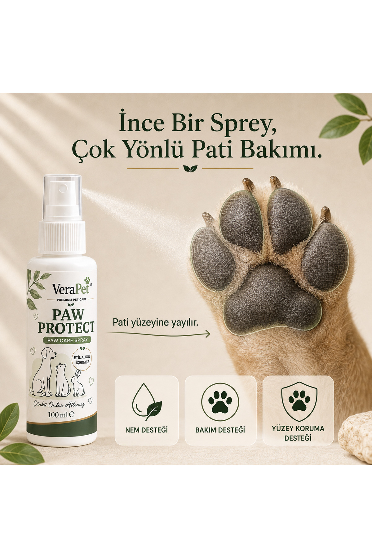 اسپری مراقبت از پنجه وراپت VERAPET Premium، ۱۰۰ میلی‌لیتر