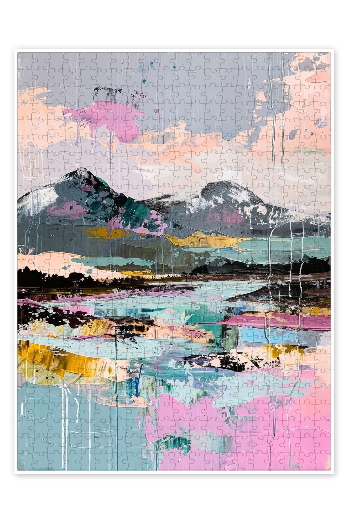 پازل PEAKS OF PEACE 500 PIECE اره منبت کاری مویی غیرمتعارف هنر انتزاعی از ترکیه Jeronkarji