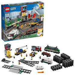مجموعه ساختنی قطار باری سیتی لگو LEGO مدل 60198، ۱۰۵ قطعه، کنترل بلوتوثی و ریل کامل