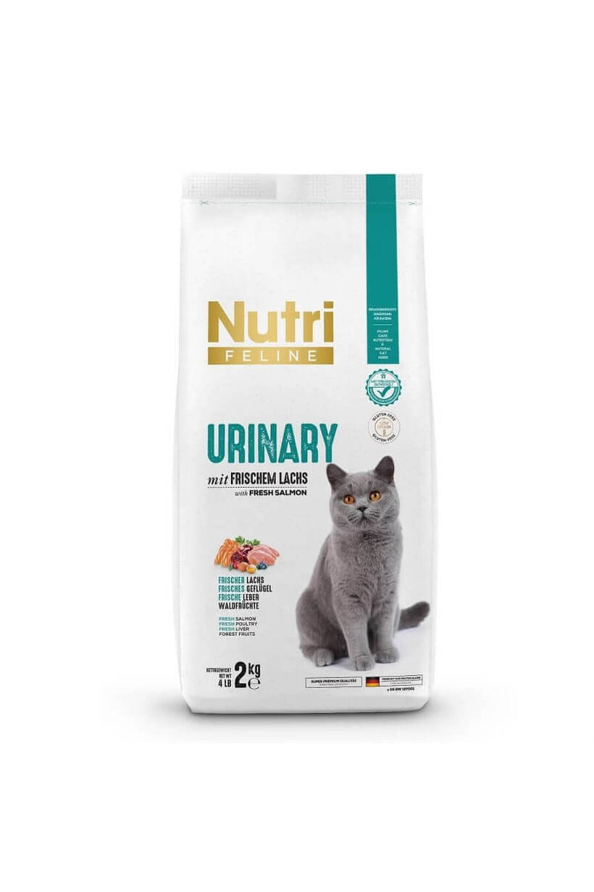 غذای خشک گربه نوتری فیلاین Nutri Feline Nutri Urinary، ۲ کیلوگرم، کم‌غله و بدون گلوتن