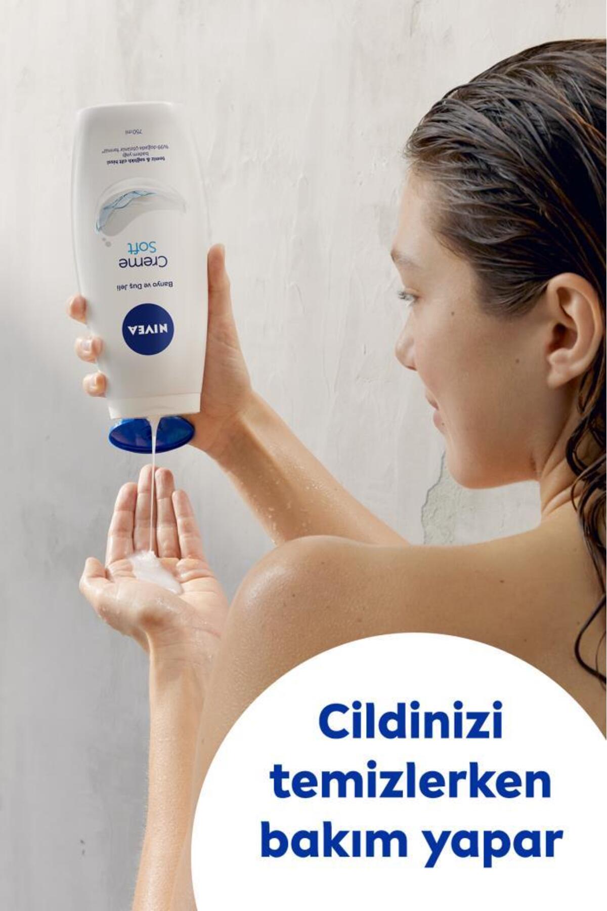 NIVEA ژل حمام و شاور نیوآ کرمی تاچ با عصاره بادام 750 میلی لیتر