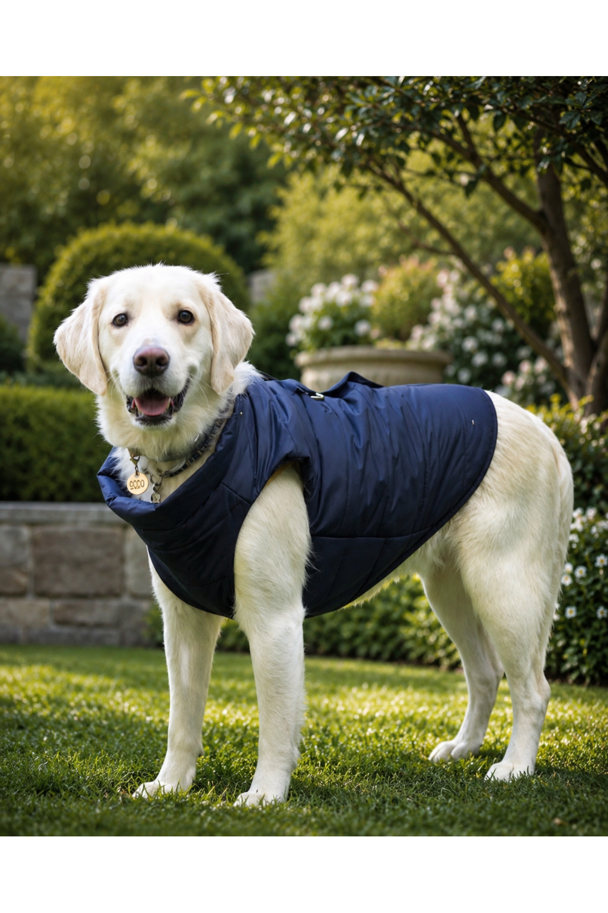 کاپشن پافر سگ لولو د اربن پاپ Lulu The Urban Pup، Urban Navy Puffer، سرمه‌ای
