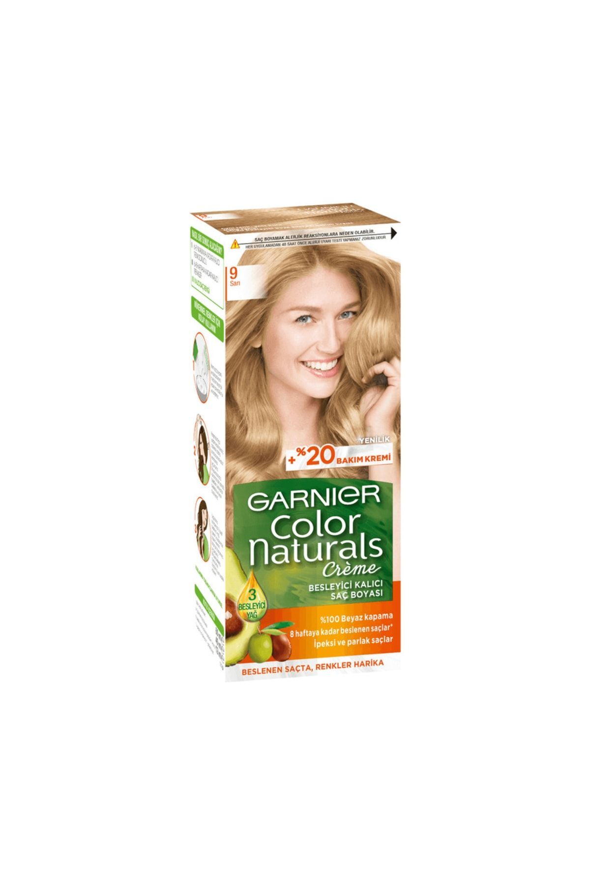 رنگ مو مردانه و زنانه طبیعی زرد: 9 Garnier