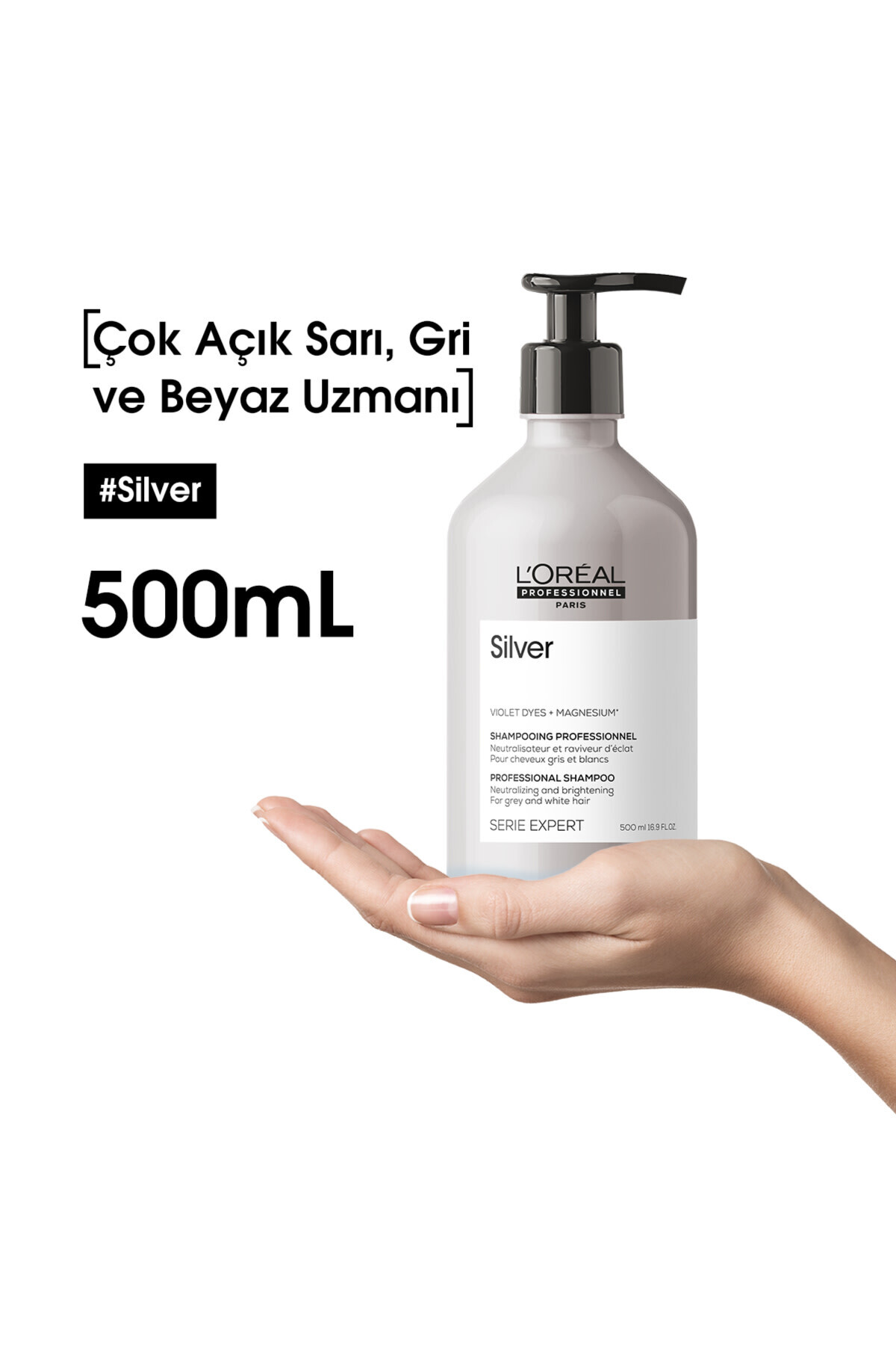 L'oreal Professionnel شامپو بنفش تعادل کننده رنگ موی خیس، خاکستری و سفید بسیار روشن سری اکسپرت لورآل