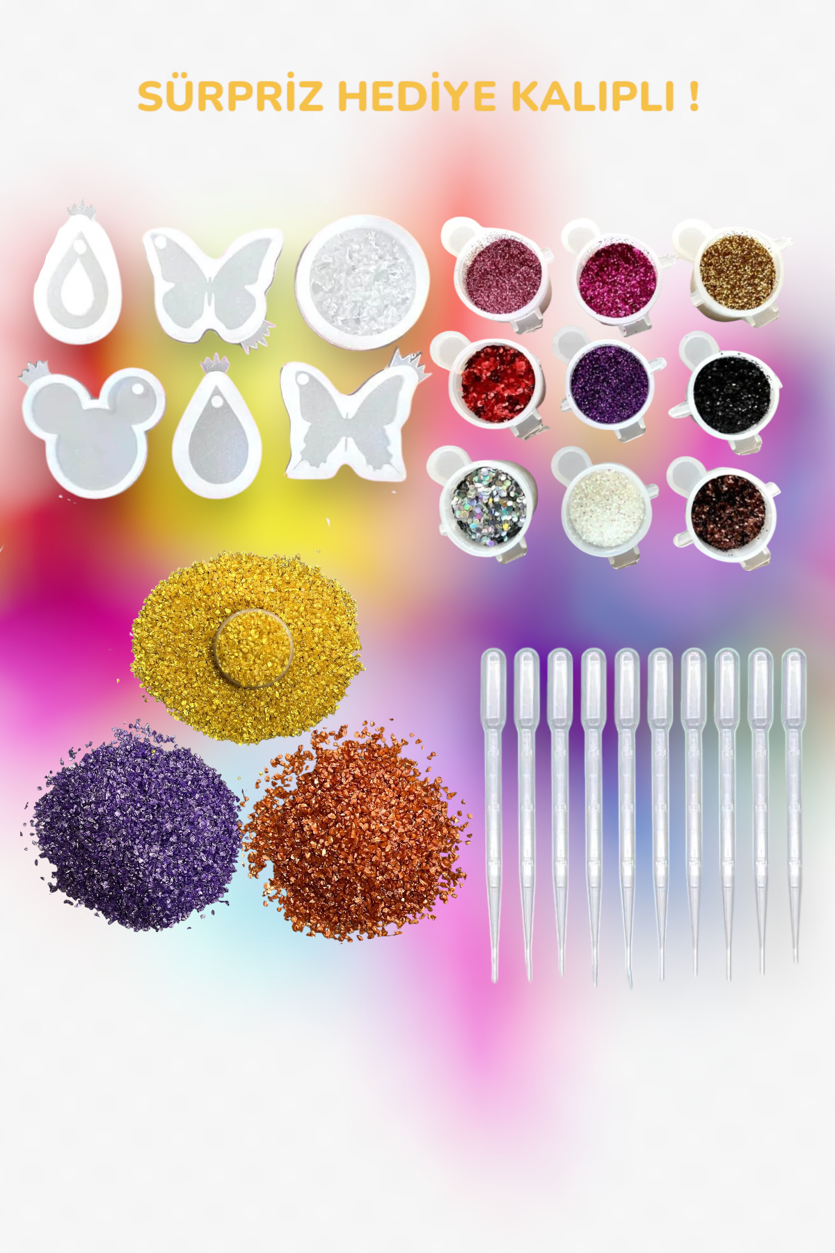 فیگور ست استارتر اپوکسی 32 عددی مجموعه قالب مواد شفاف HOBBY X2 از ترکیه cnk craft shop