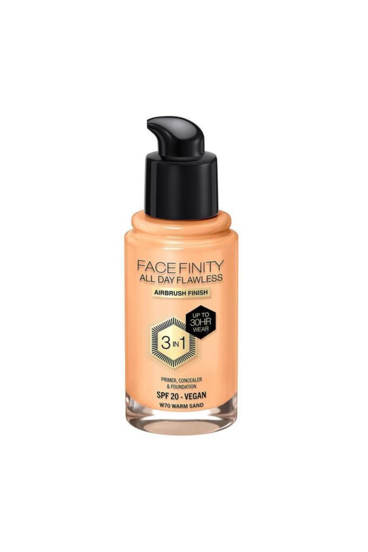 کرم پودر FACEFINITY 3IN1 بنیاد شماره: 70 ماسه گرم Max Factor