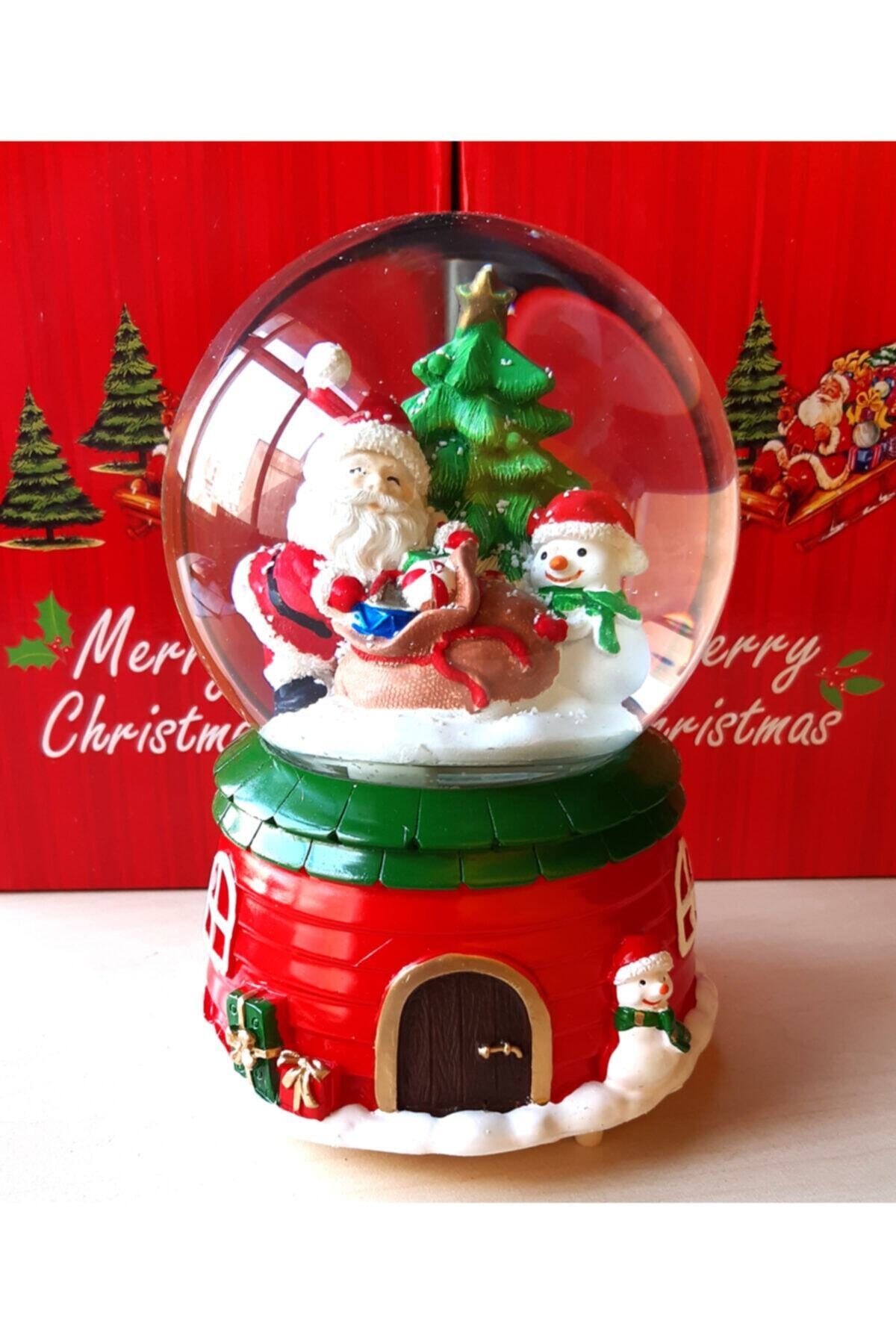 گوی برفی بابا نوئل اسپری SNOW GLOBE 15X11CM از ترکیه Yılbaşı Hediyeleri