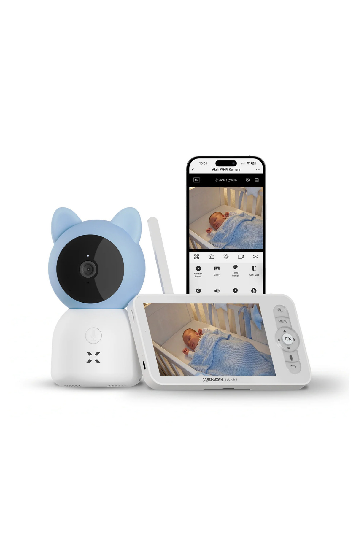 ست سه‌تکه پایش خواب پریمیوم زنون اسمارت Xenon Smart، مدل B03747262002 Mavi