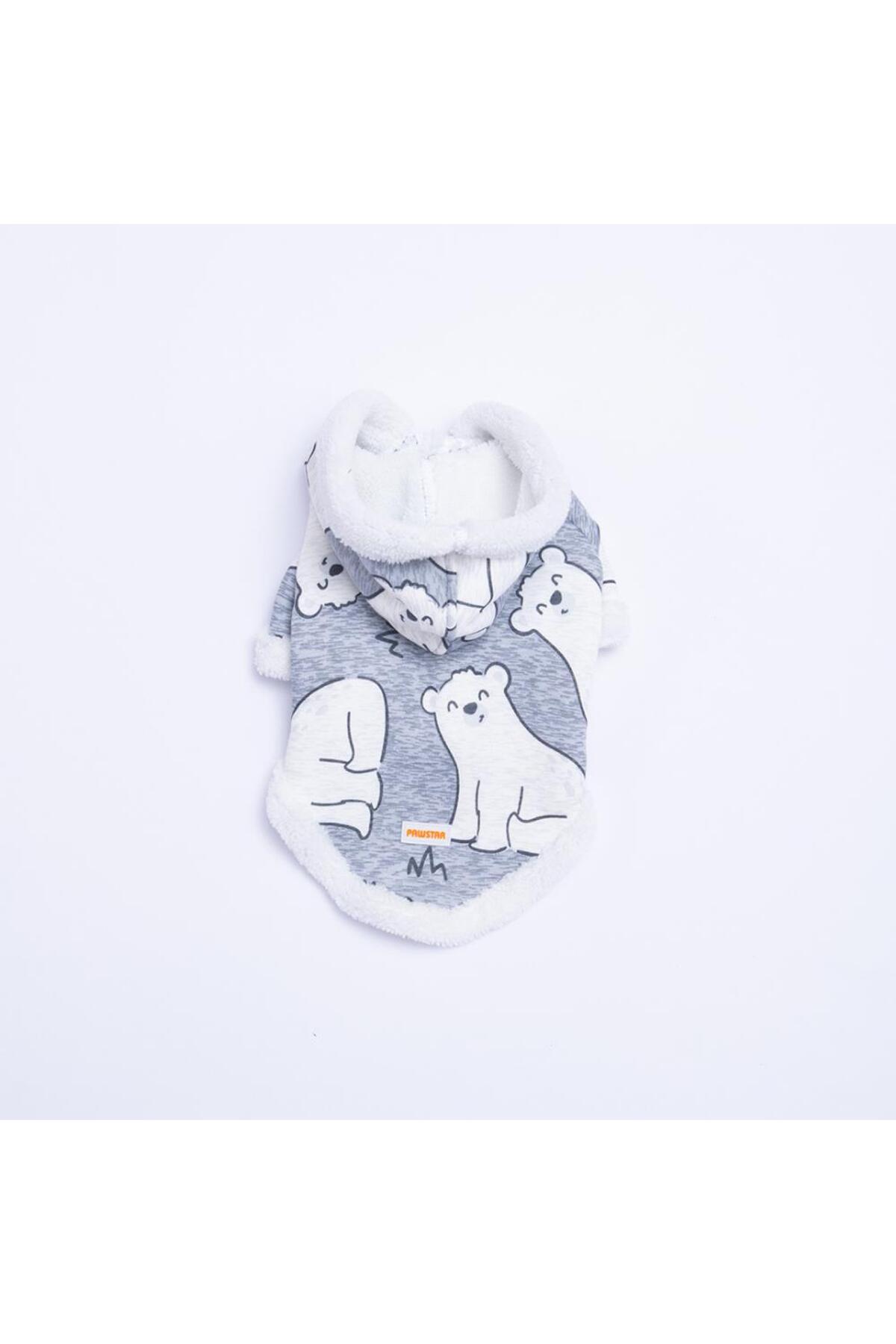 ژاکت سگ پاوستار Pawstar Barrow Frost طرح خرس قطبی، مدل PS25-1093 خاکستری