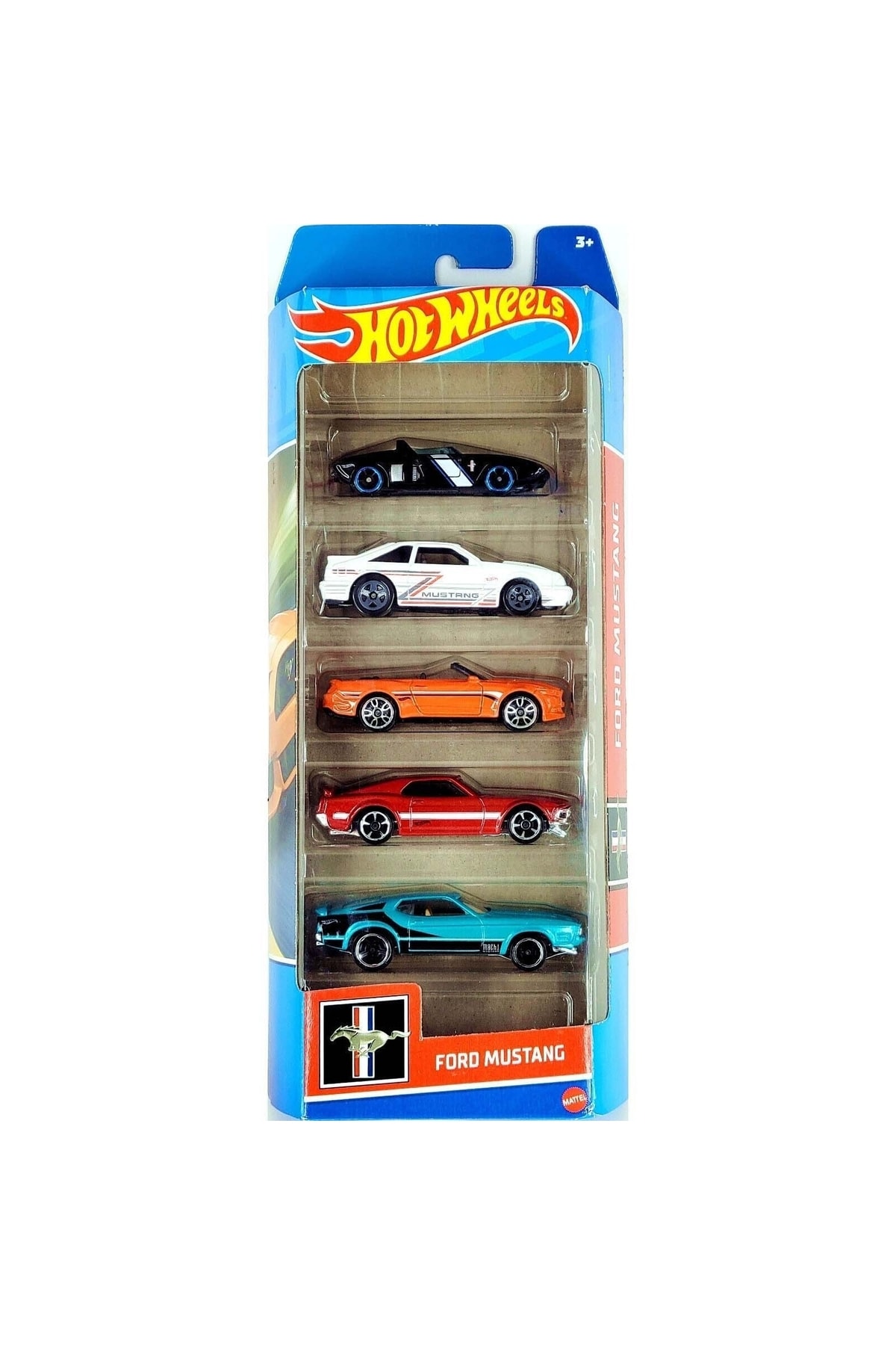ماشین اسباب بازی ست 5 تکه فورد موستانگ HFV92 از ترکیه HOT WHEELS