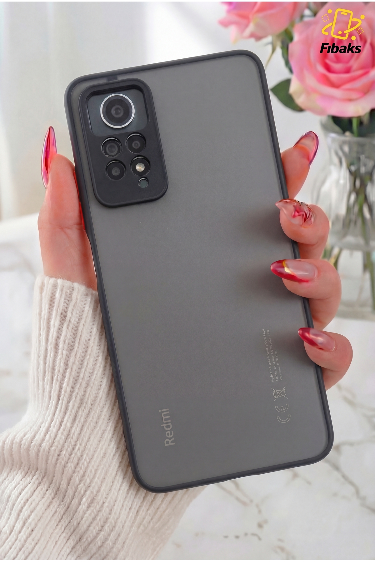 کاور و قاب پوشش محافظ دوربین ضد اثر انگشت REDMI NOTE 11 PRO 12 4G CASE MATTE فیبکس Fibaks