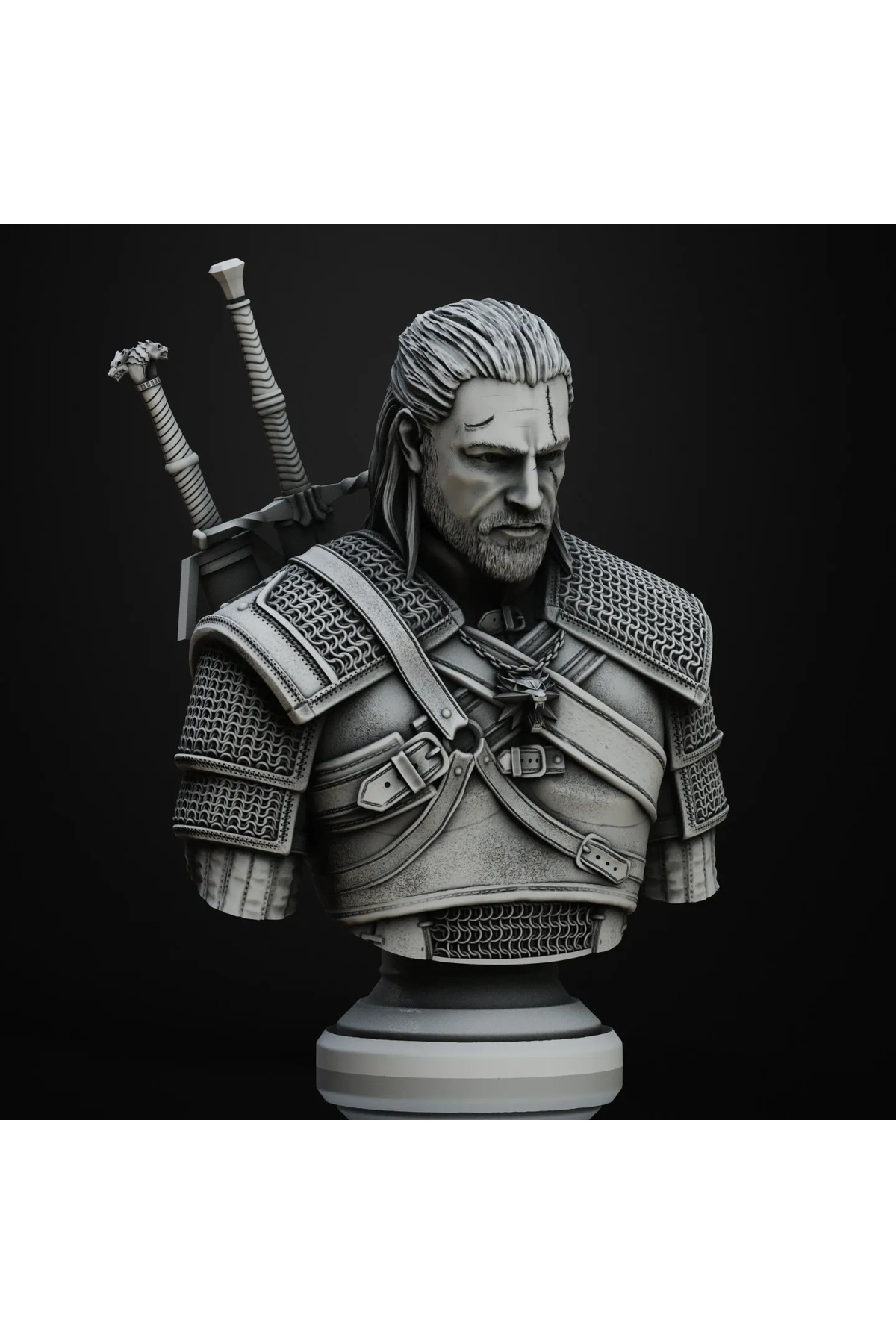 فیگور GERALT OF RIVIA BUST THE WITCHER 12 سانتی متر از ترکیه PEMİNİ