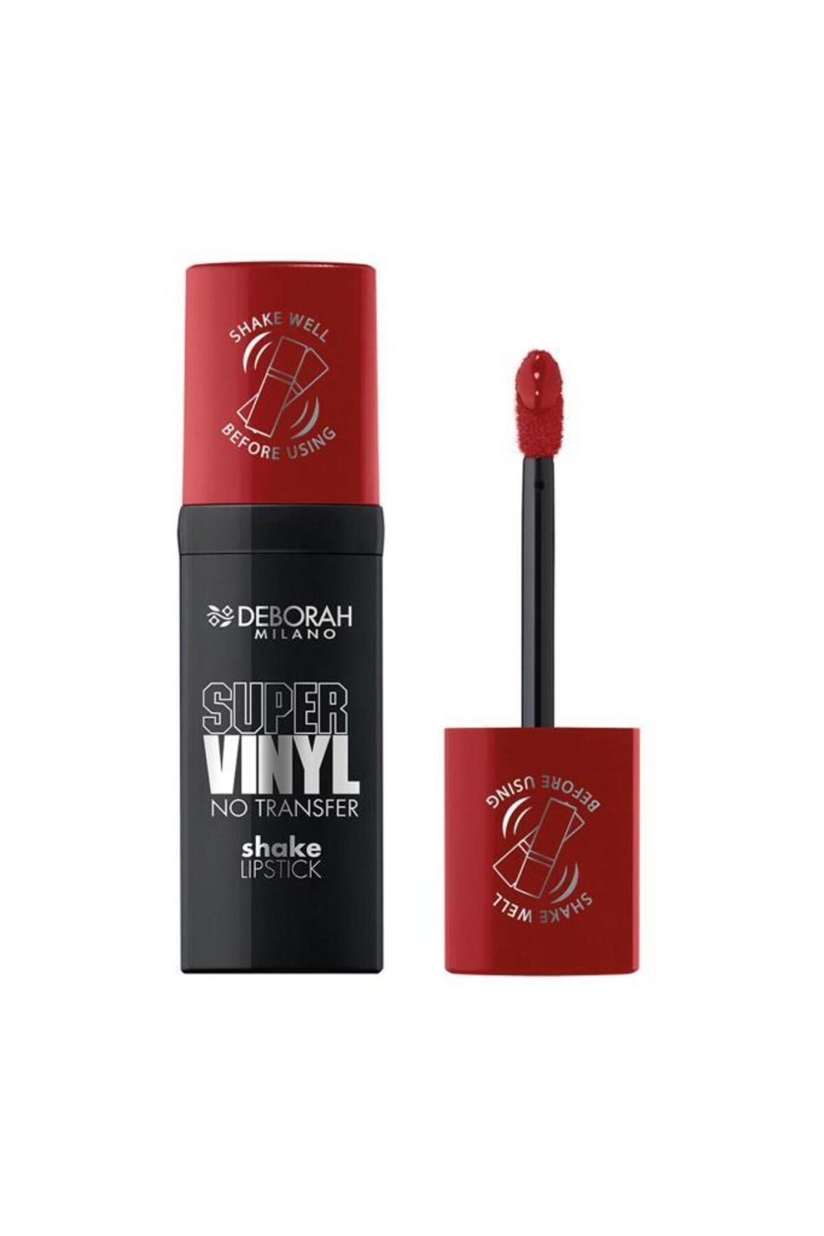 رژ لب مایع دبورا Deborah Super Vinyl Shake شماره 10، قرمز درخشان