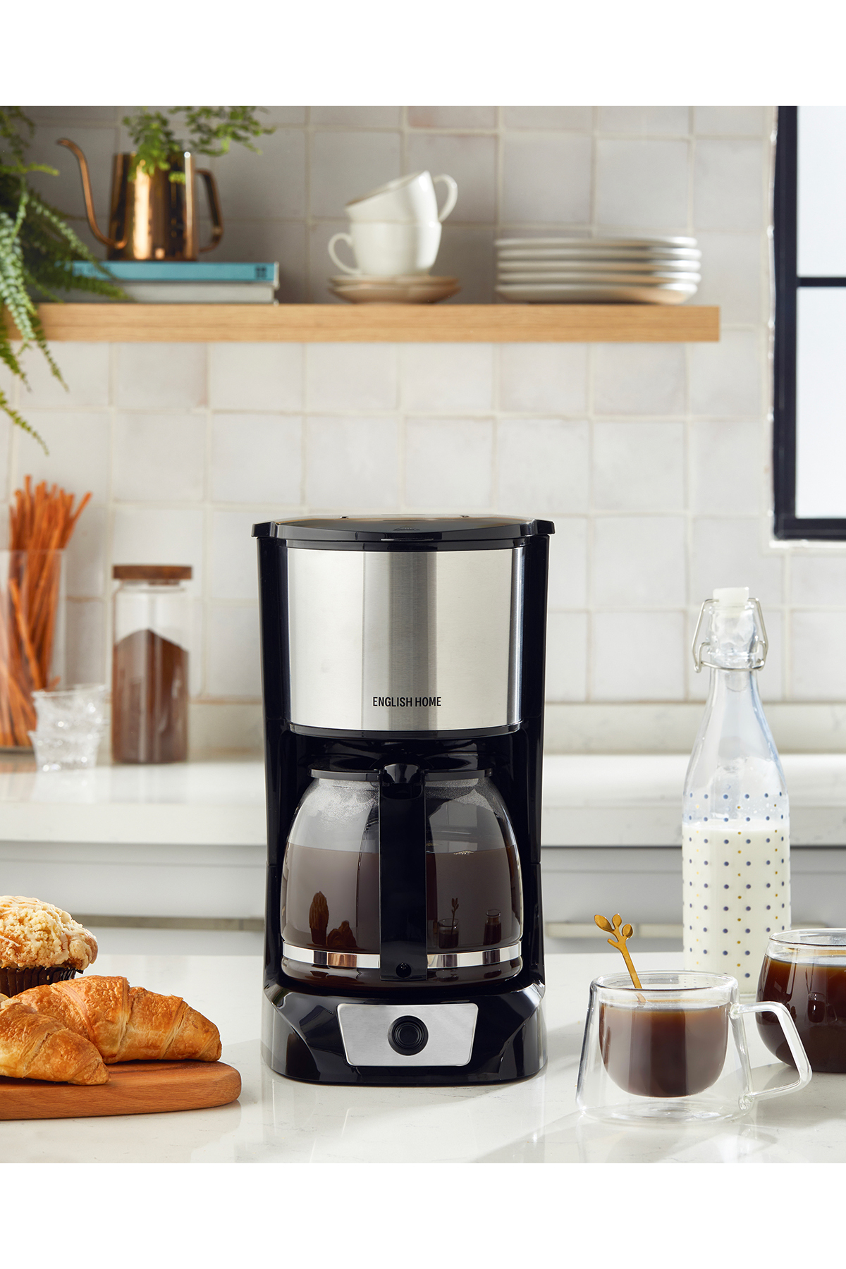 قهوه ساز فیلتری فیلتر FKM 6001 COFFEE TALKS 1.5 LT مشکی اورجینال English Home